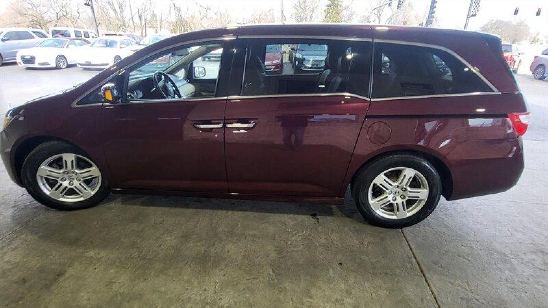 2013 Dark Cherry Pearl Honda Odyssey Touring (5FNRL5H98DB) with an 3.5L V6 248hp 250ft. engine, Automatic transmission, located at 25355 Eames Street, Channahon, IL, 60410, (815) 467-1807, 41.429108, -88.228432 - Introducing the 2013 Honda Odyssey Touring, a luxurious and reliable minivan that's perfect for families on the go. Powered by a 3.5L V6 engine that delivers an impressive 248 horsepower and 250 ft.-lb. of torque, this vehicle is a joy to drive. With less than 69,000 miles on the odometer, this Hon - Photo#10