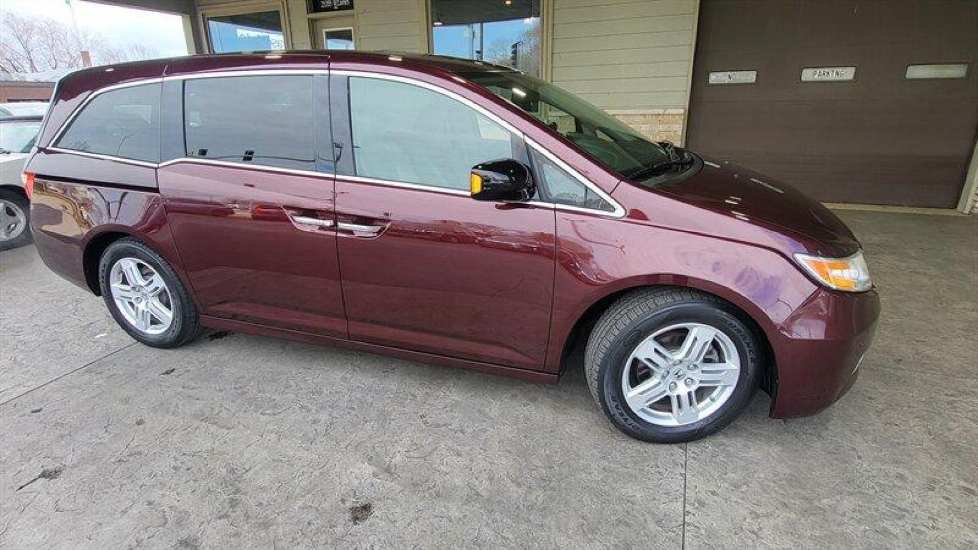 2013 Dark Cherry Pearl Honda Odyssey Touring (5FNRL5H98DB) with an 3.5L V6 248hp 250ft. engine, Automatic transmission, located at 25355 Eames Street, Channahon, IL, 60410, (815) 467-1807, 41.429108, -88.228432 - Introducing the 2013 Honda Odyssey Touring, a luxurious and reliable minivan that's perfect for families on the go. Powered by a 3.5L V6 engine that delivers an impressive 248 horsepower and 250 ft.-lb. of torque, this vehicle is a joy to drive. With less than 69,000 miles on the odometer, this Hon - Photo#2