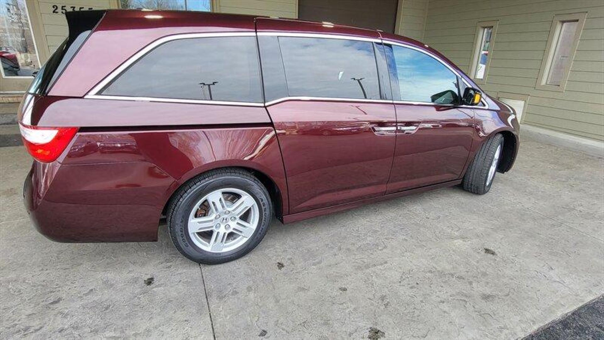 2013 Dark Cherry Pearl Honda Odyssey Touring (5FNRL5H98DB) with an 3.5L V6 248hp 250ft. engine, Automatic transmission, located at 25355 Eames Street, Channahon, IL, 60410, (815) 467-1807, 41.429108, -88.228432 - Introducing the 2013 Honda Odyssey Touring, a luxurious and reliable minivan that's perfect for families on the go. Powered by a 3.5L V6 engine that delivers an impressive 248 horsepower and 250 ft.-lb. of torque, this vehicle is a joy to drive. With less than 69,000 miles on the odometer, this Hon - Photo#5