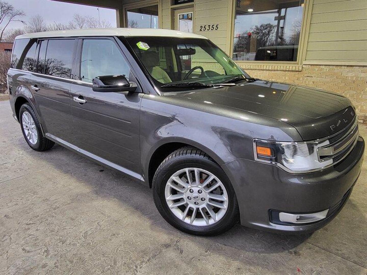 2015 Magnetic Metallic Ford Flex SEL (2FMHK6C85FB) with an 3.5L V6 287hp 254ft. engine, Automatic transmission, located at 25355 Eames Street, Channahon, IL, 60410, (815) 467-1807, 41.429108, -88.228432 - Photo#0