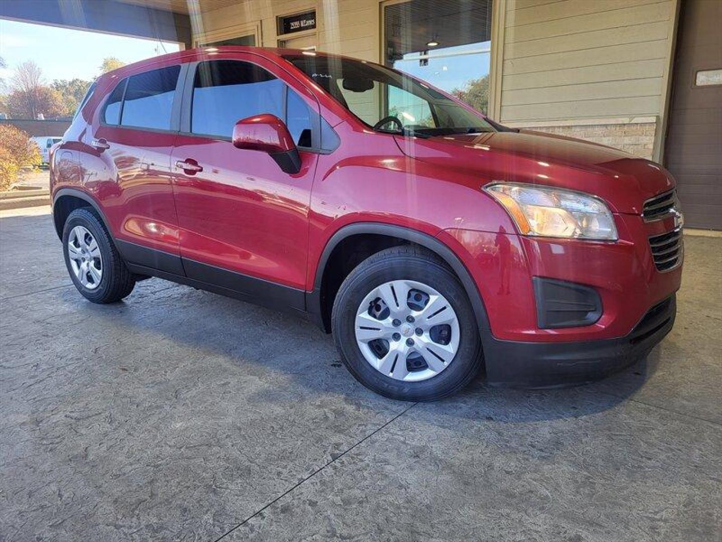 2015 Victory Red Chevrolet Trax LS (KL7CJKSB7FB) with an Ecotec 1.4L Turbo I4 138hp 148ft. lbs. engine, Automatic transmission, located at 25355 Eames Street, Channahon, IL, 60410, (815) 467-1807, 41.429108, -88.228432 - Photo#0