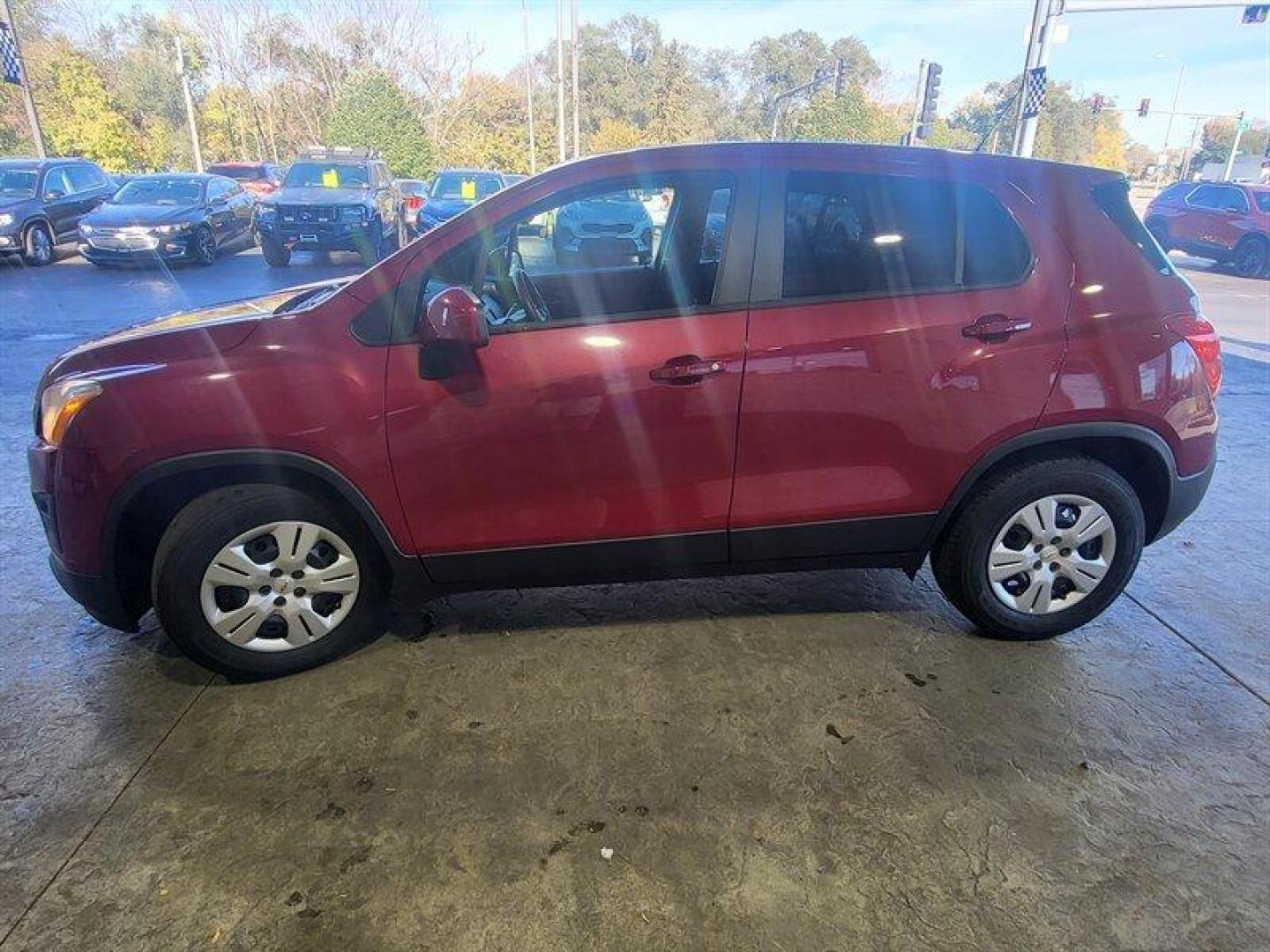 2015 Victory Red Chevrolet Trax LS (KL7CJKSB7FB) with an Ecotec 1.4L Turbo I4 138hp 148ft. lbs. engine, Automatic transmission, located at 25355 Eames Street, Channahon, IL, 60410, (815) 467-1807, 41.429108, -88.228432 - Photo#9