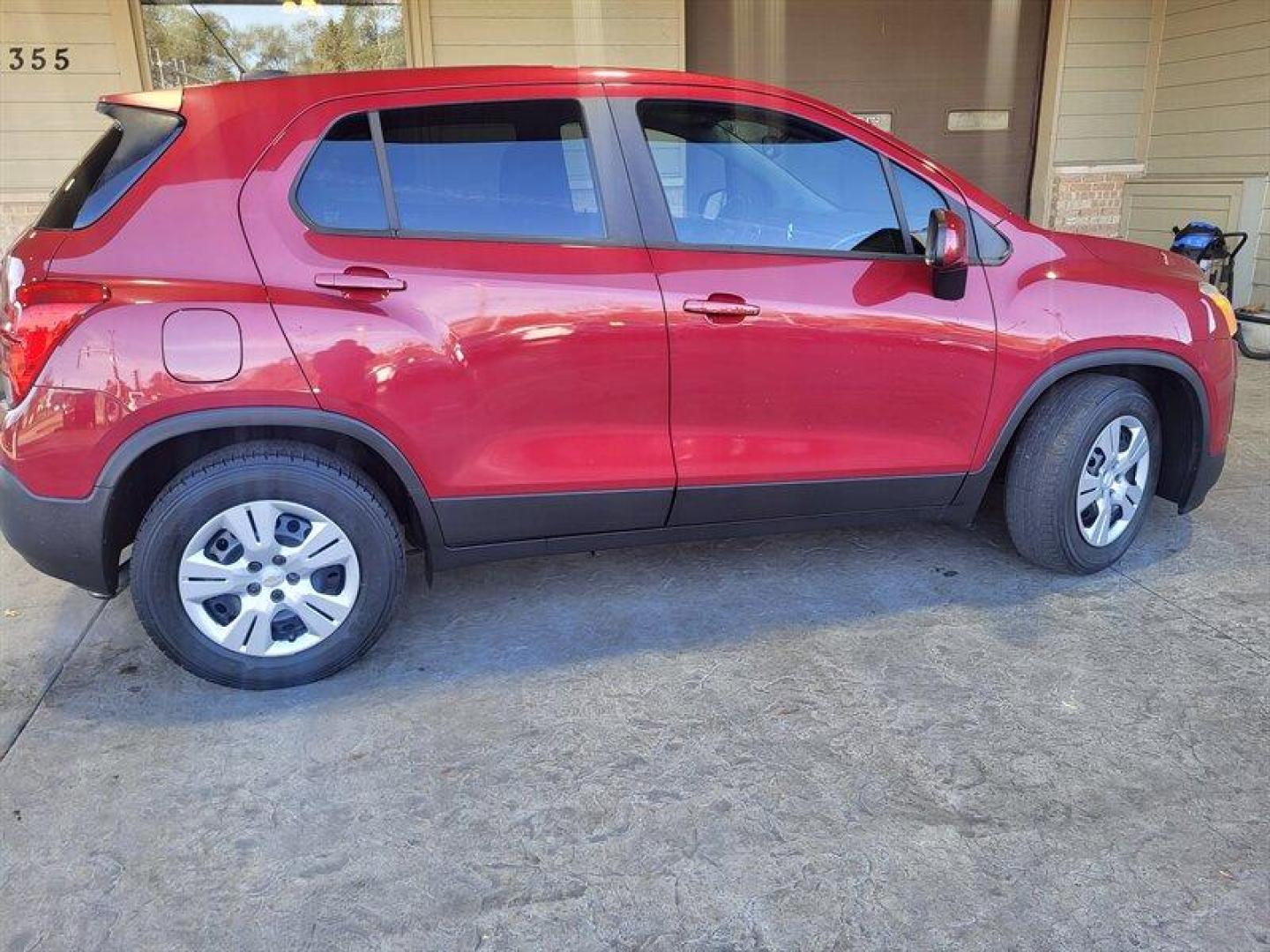 2015 Victory Red Chevrolet Trax LS (KL7CJKSB7FB) with an Ecotec 1.4L Turbo I4 138hp 148ft. lbs. engine, Automatic transmission, located at 25355 Eames Street, Channahon, IL, 60410, (815) 467-1807, 41.429108, -88.228432 - Photo#3