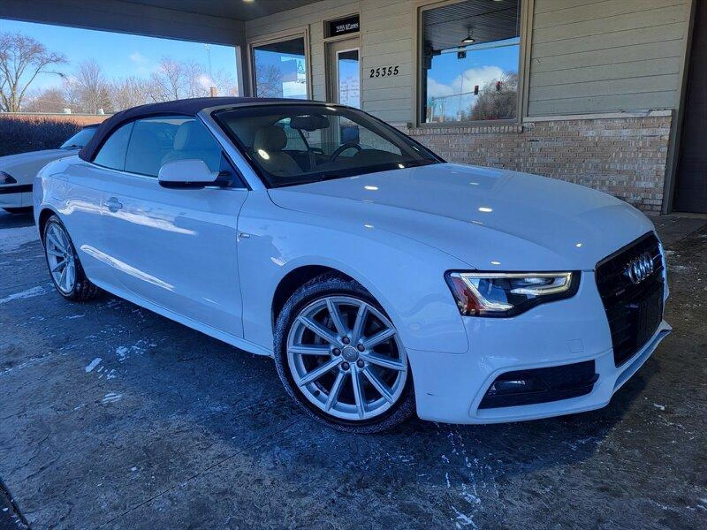 2016 Glacier White Metallic Audi A5 2.0T Premium Plus quattro (WAUM2AFH4GN) with an 2.0L Flex Fuel Turbo I4 220hp 258ft. lbs. engine, TipTronic transmission, located at 25355 Eames Street, Channahon, IL, 60410, (815) 467-1807, 41.429108, -88.228432 - Photo#0