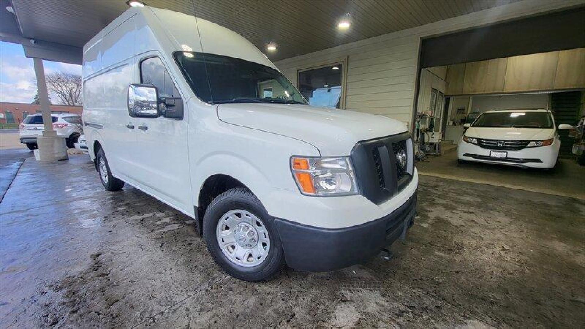 2016 Glacier White Nissan NV SV High Roof (1N6AF0LY2GN) with an 5.6L V8 317hp 385ft. lbs. engine, Automatic transmission, located at 25355 Eames Street, Channahon, IL, 60410, (815) 467-1807, 41.429108, -88.228432 - Photo#0