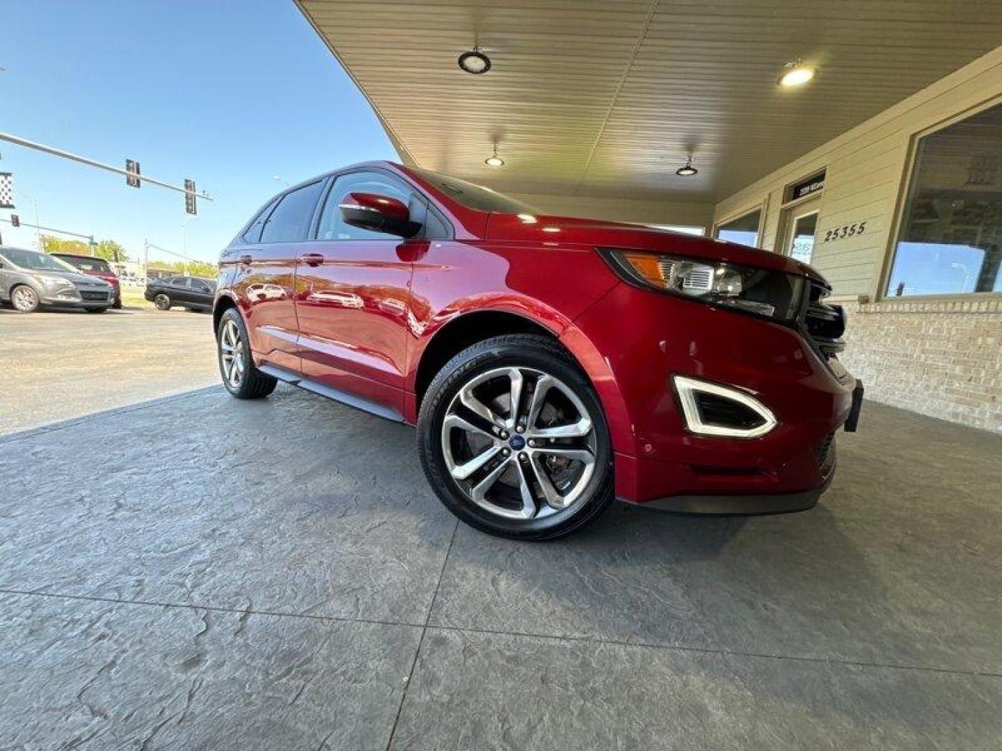 2016 Ruby Red Metallic Tinted Clearcoat Ford Edge Sport (2FMPK4AP4GB) with an EcoBoost 2.7L Turbo V6 315hp 350ft. lbs. engine, Automatic transmission, located at 25355 Eames Street, Channahon, IL, 60410, (815) 467-1807, 41.429108, -88.228432 - Introducing the 2016 Ford Edge Sport, the perfect car for those who refuse to compromise on style, power, and comfort. This Ruby Red Metallic Tinted Clearcoat beauty is powered by a 2.7L Turbo V6 engine that packs a punch with 315 horsepower and 350ft. lbs of torque. It's so powerful, you'll feel li - Photo#0