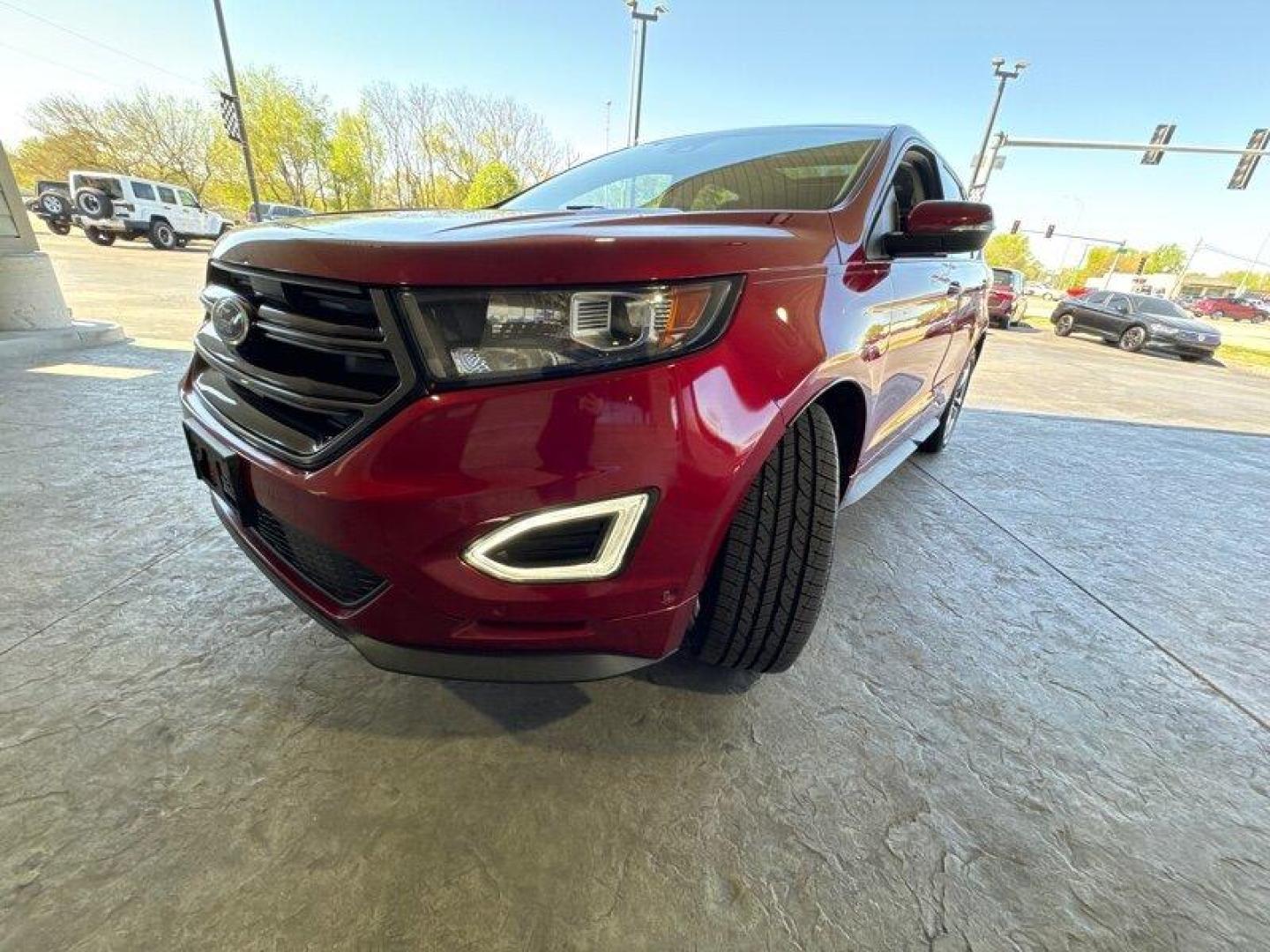 2016 Ruby Red Metallic Tinted Clearcoat Ford Edge Sport (2FMPK4AP4GB) with an EcoBoost 2.7L Turbo V6 315hp 350ft. lbs. engine, Automatic transmission, located at 25355 Eames Street, Channahon, IL, 60410, (815) 467-1807, 41.429108, -88.228432 - Introducing the 2016 Ford Edge Sport, the perfect car for those who refuse to compromise on style, power, and comfort. This Ruby Red Metallic Tinted Clearcoat beauty is powered by a 2.7L Turbo V6 engine that packs a punch with 315 horsepower and 350ft. lbs of torque. It's so powerful, you'll feel li - Photo#8