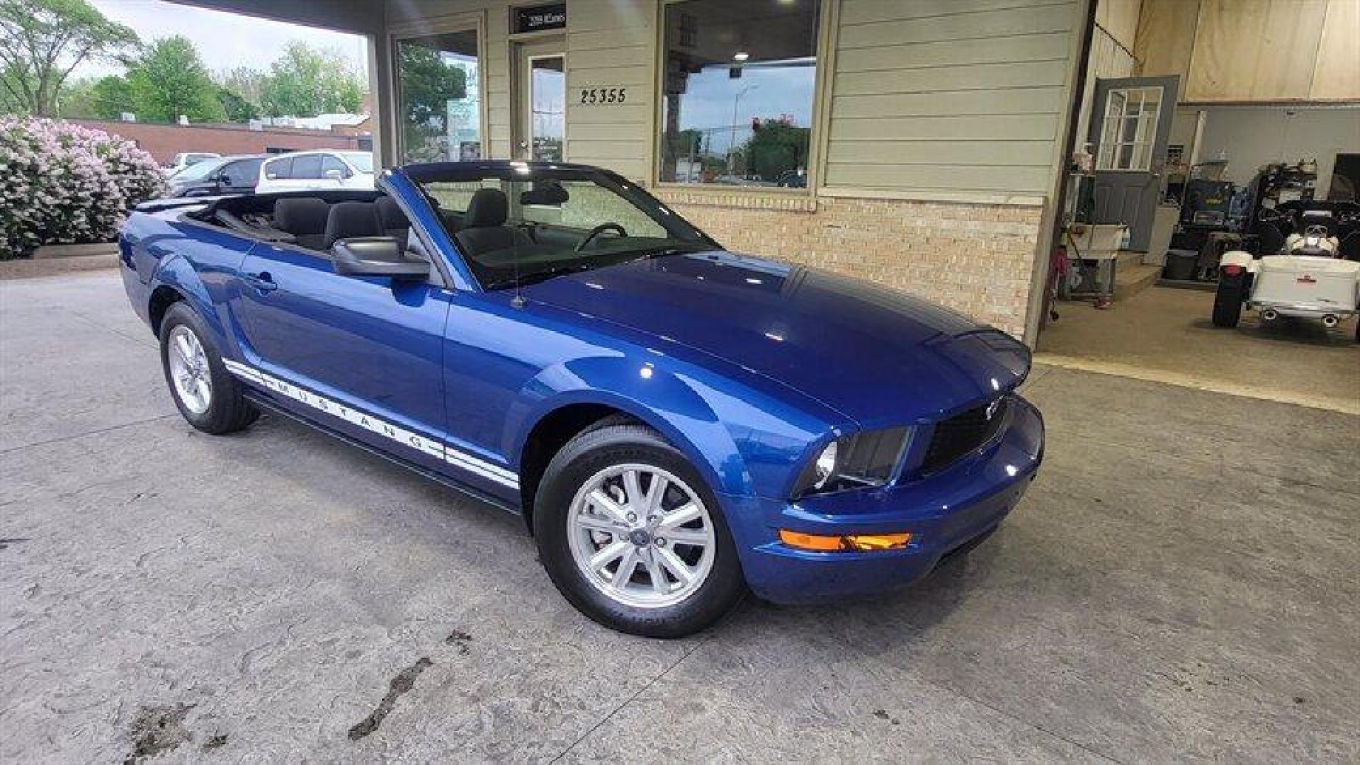 2007 Windveil Blue Clearcoat Metallic Ford Mustang V6 Deluxe (1ZVFT84N375) with an 4.0L V6 210hp 240ft. lbs. engine, Automatic transmission, located at 25355 Eames Street, Channahon, IL, 60410, (815) 467-1807, 41.429108, -88.228432 - Photo#0