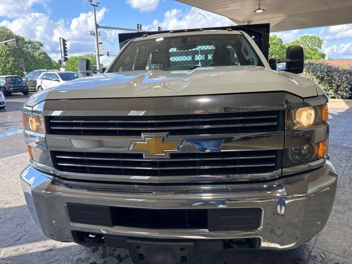 2015 White Chevrolet Silverado 3500HD CC Work Truck (1GB3CYCG4FF) with an 6.0L V8 322hp 380ft. lbs. engine, Automatic transmission, located at 25355 Eames Street, Channahon, IL, 60410, (815) 467-1807, 41.429108, -88.228432 - **11 FOOT MONROE STAKE BODY WITH SIDES** Introducing a sturdy and reliable pickup truck, the 2015 Chevrolet Silverado 3500HD CC Work Truck. This vehicle is equipped with a powerful 6.0L V8 engine that produces 322 horsepower and 380 foot-pounds of torque, making it a great choice for hauling heavy - Photo#7