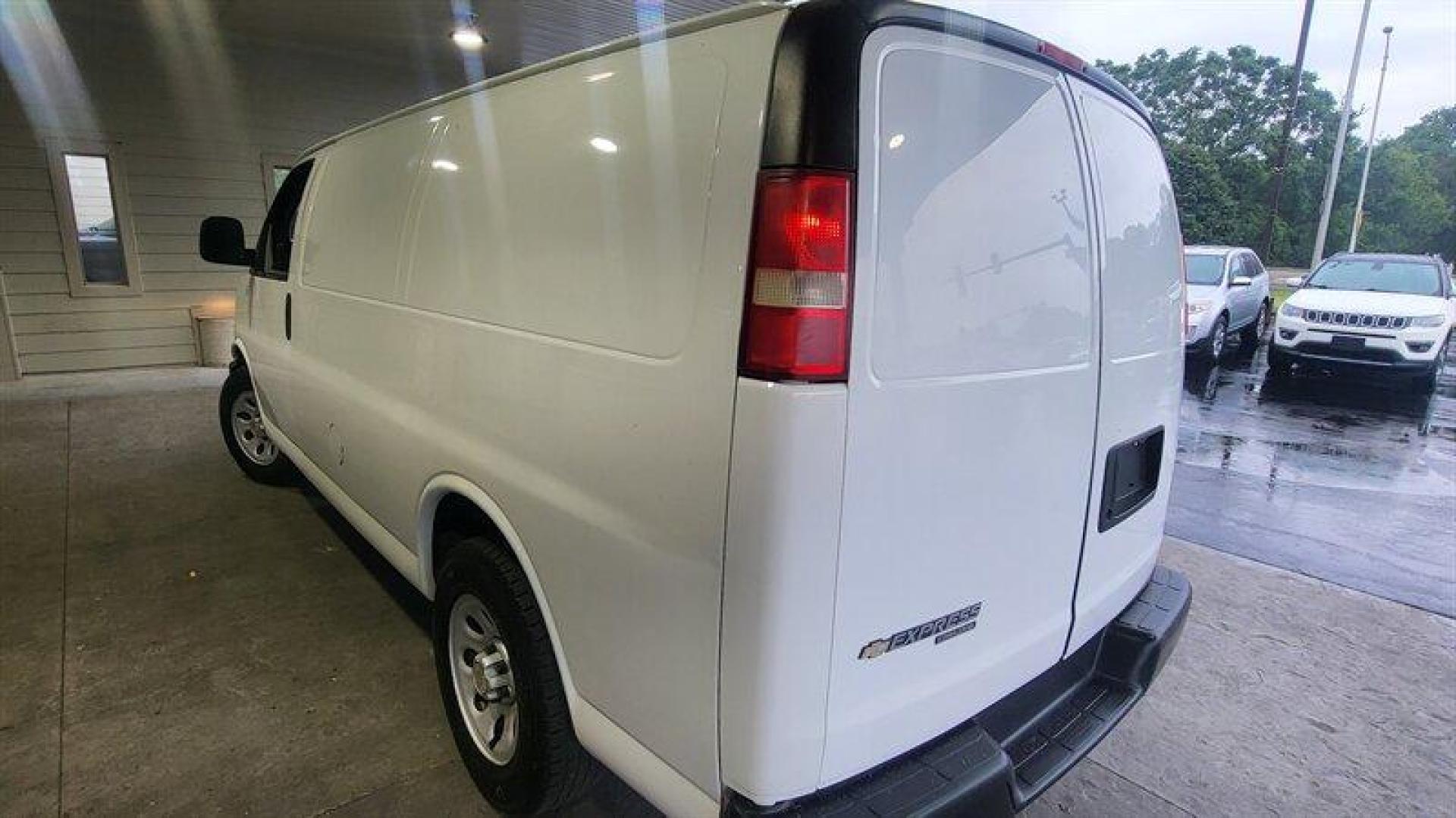 2011 Summit White Chevrolet Express Work Van Cargo (1GCSGAFX2B1) with an Vortec 4.3L V6 195hp 260ft. lbs. engine, Automatic transmission, located at 25355 Eames Street, Channahon, IL, 60410, (815) 467-1807, 41.429108, -88.228432 - Introducing the 2011 Chevrolet Express 1500, a reliable and spacious van that is perfect for both personal and commercial use. Powered by a Vortec 4.3L V6 engine that delivers 195 horsepower and 260ft. lbs. of torque, this van offers a smooth and efficient ride. The exterior of this van is finishe - Photo#8