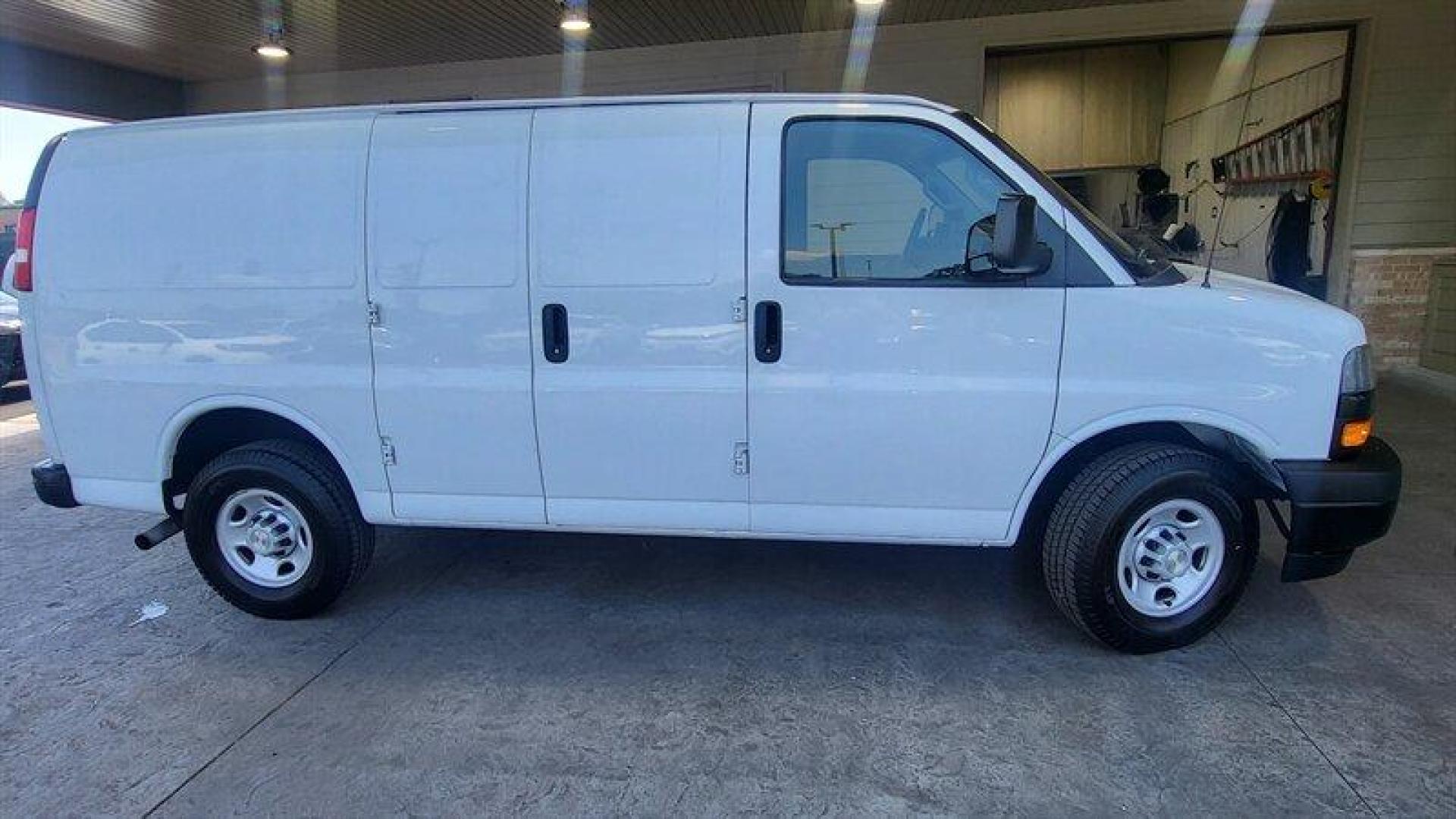 2020 Summit White Chevrolet Express Work Van Cargo (1GCWGAFG1L1) with an Vortec 6.0L Flex Fuel V8 341hp 373ft. lbs. engine, Automatic transmission, located at 25355 Eames Street, Channahon, IL, 60410, (815) 467-1807, 41.429108, -88.228432 - Looking for a powerful and reliable van that won't let you down? Look no further than the 2020 Chevrolet Express 2500! This beast of a van is powered by a Vortec 6.0L Flex Fuel V8 engine that delivers a whopping 341 horsepower and 373 ft. lbs. of torque, making it perfect for all your hauling needs. - Photo#2