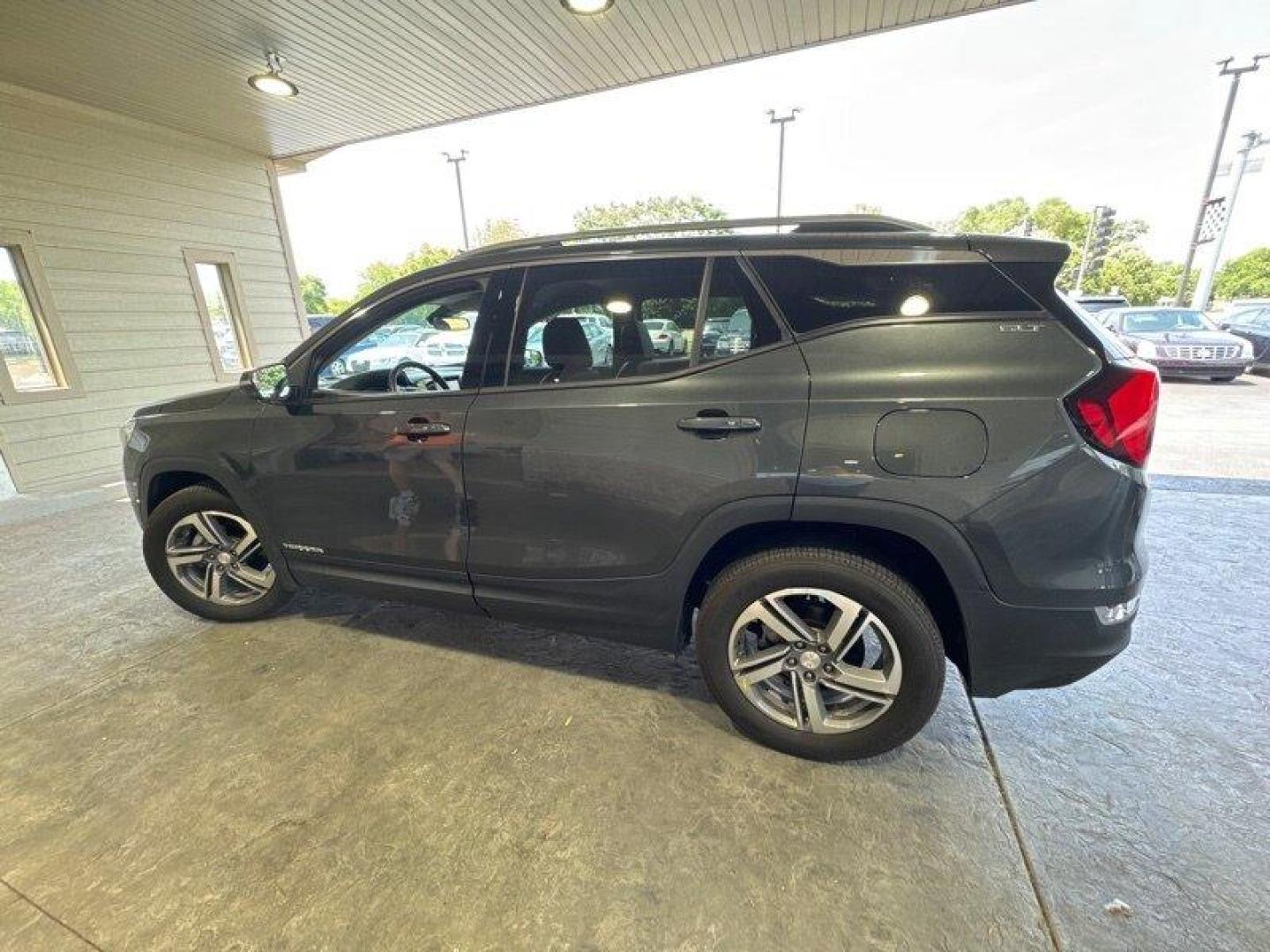 2018 Graphite Gray Metallic GMC Terrain SLT (3GKALVEV1JL) with an 1.5L Turbo I4 170hp 203ft. lbs. engine, Automatic transmission, located at 25355 Eames Street, Channahon, IL, 60410, (815) 467-1807, 41.429108, -88.228432 - Introducing the 2018 GMC Terrain SLT, a compact SUV that boasts power, style, and efficiency all in one! Powered by a 1.5L Turbo I4 170hp 203ft. lbs. engine, this beast can take on any road with ease. With an exterior coated in a sleek Graphite Gray Metallic finish, this baby is sure to turn heads w - Photo#7