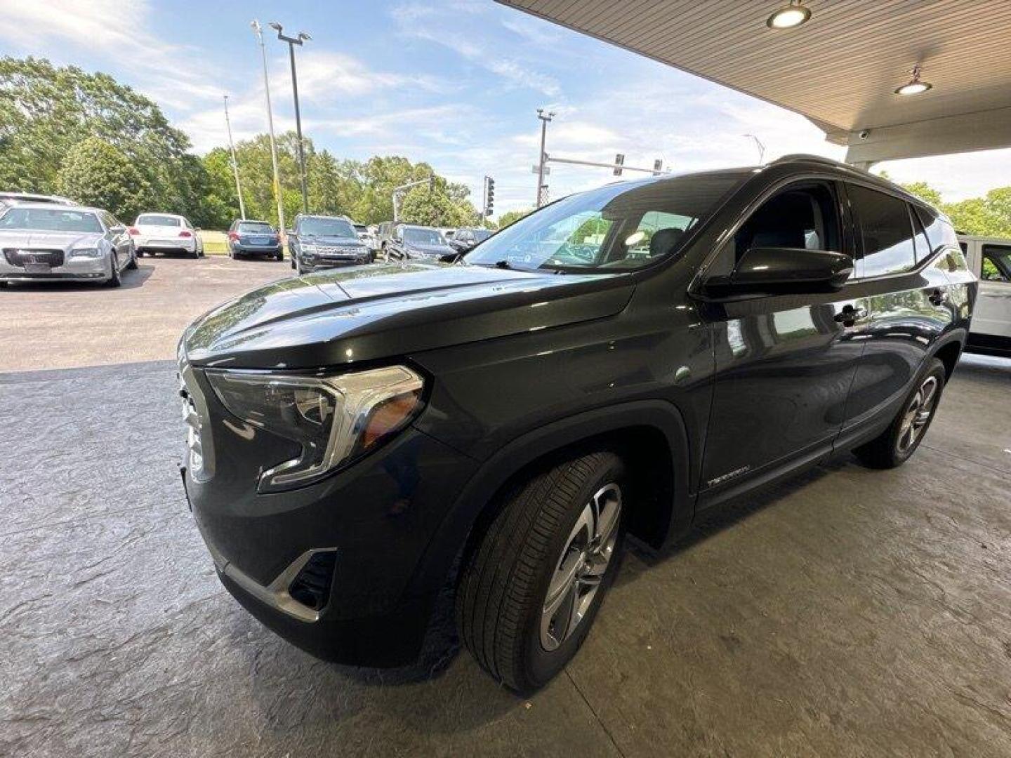 2018 Graphite Gray Metallic GMC Terrain SLT (3GKALVEV1JL) with an 1.5L Turbo I4 170hp 203ft. lbs. engine, Automatic transmission, located at 25355 Eames Street, Channahon, IL, 60410, (815) 467-1807, 41.429108, -88.228432 - Introducing the 2018 GMC Terrain SLT, a compact SUV that boasts power, style, and efficiency all in one! Powered by a 1.5L Turbo I4 170hp 203ft. lbs. engine, this beast can take on any road with ease. With an exterior coated in a sleek Graphite Gray Metallic finish, this baby is sure to turn heads w - Photo#8