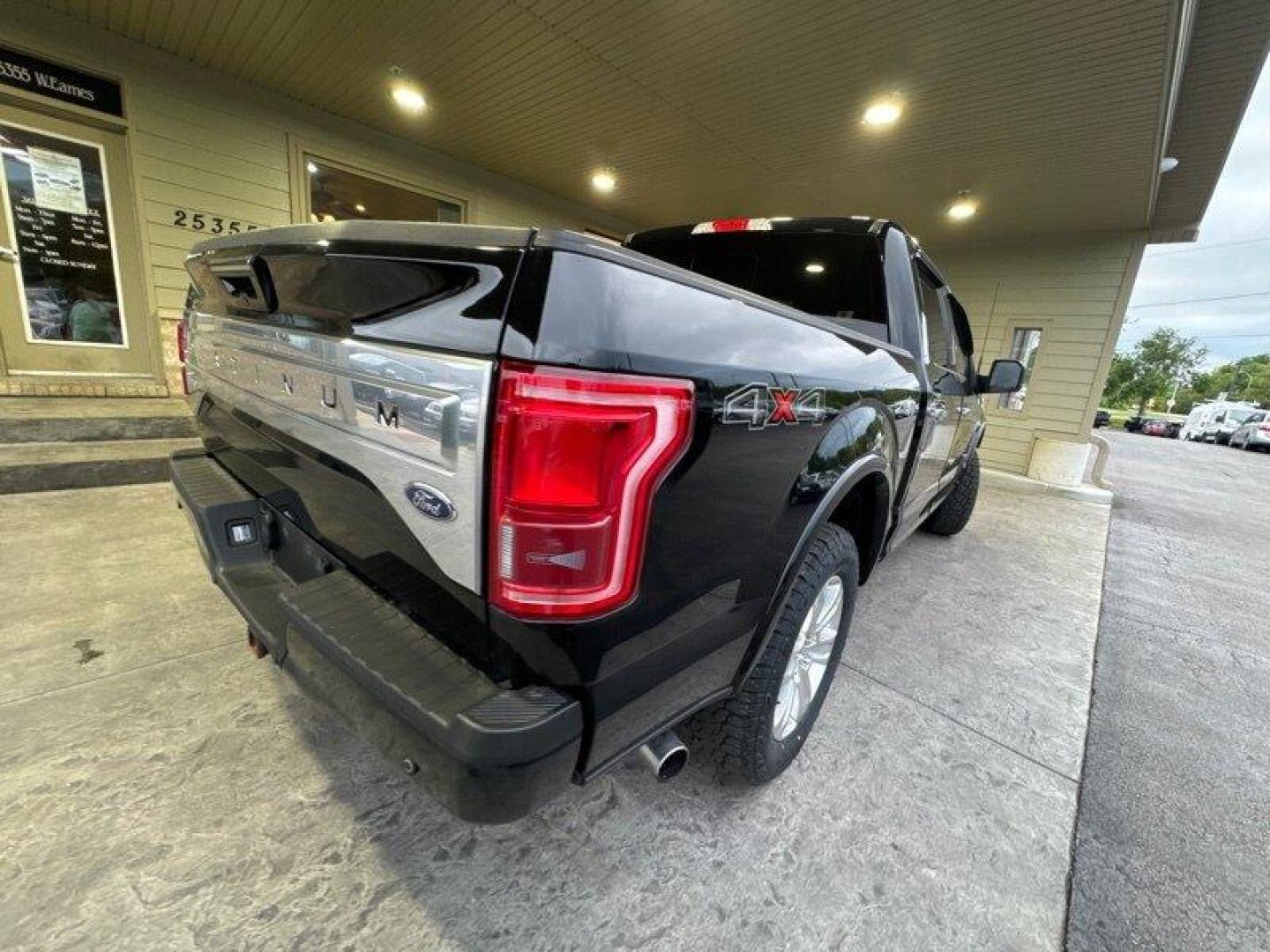 2016 Shadow Black Ford F-150 Platinum (1FTEW1EGXGF) with an EcoBoost 3.5L Twin Turbo V6 365hp 420ft. lbs. engine, Automatic transmission, located at 25355 Eames Street, Channahon, IL, 60410, (815) 467-1807, 41.429108, -88.228432 - Photo#3