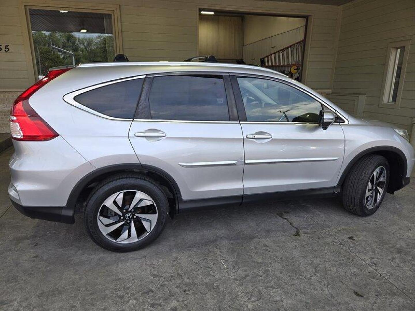 2015 Alabaster Silver Metallic Honda CR-V Touring (5J6RM3H98FL) with an 2.4L I4 185hp 181ft. lbs. engine, Automatic transmission, located at 25355 Eames Street, Channahon, IL, 60410, (815) 467-1807, 41.429108, -88.228432 - Oh honey, have we got a treat for you! Feast your eyes on the sleek and sexy 2015 Honda CR-V Touring in Alabaster Silver Metallic with a stunning Gray interior. This baby is powered by a fierce 2.4L I4 engine, giving you a whopping 185hp and 181ft. lbs. of torque. But wait, there's more! This bad - Photo#2