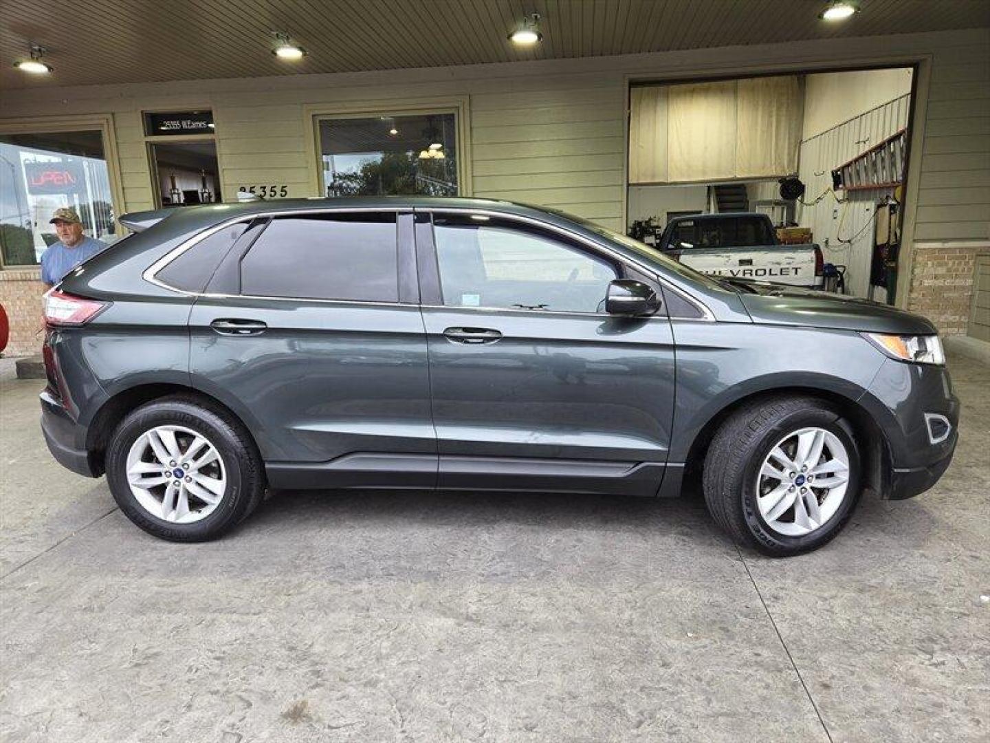 2015 Magnetic Metallic Ford Edge SEL (2FMTK3J83FB) with an 3.5L V6 280hp 250ft. lbs. engine, Automatic transmission, located at 25355 Eames Street, Channahon, IL, 60410, (815) 467-1807, 41.429108, -88.228432 - Photo#1