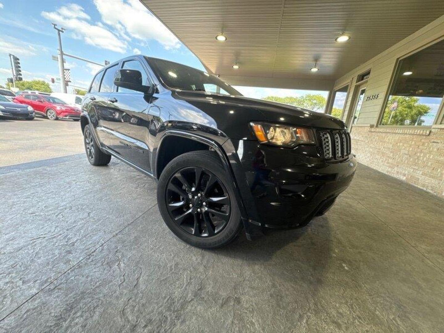 2018 Diamond Black Crystal Pearl Coat Jeep Grand Cherokee Altitude (1C4RJFAG4JC) with an Pentastar 3.6L V6 295hp 260ft. lbs. engine, Automatic transmission, located at 25355 Eames Street, Channahon, IL, 60410, (815) 467-1807, 41.429108, -88.228432 - Oh honey, let me tell you about the 2018 Jeep Grand Cherokee Laredo. This bad boy is powered by a 3.6 engine that will have you feeling like you can conquer the world. And can we talk about the exterior? The Diamond Black Crystal Pearl Coat is sleek and sexy, turning heads as you cruise down the str - Photo#0