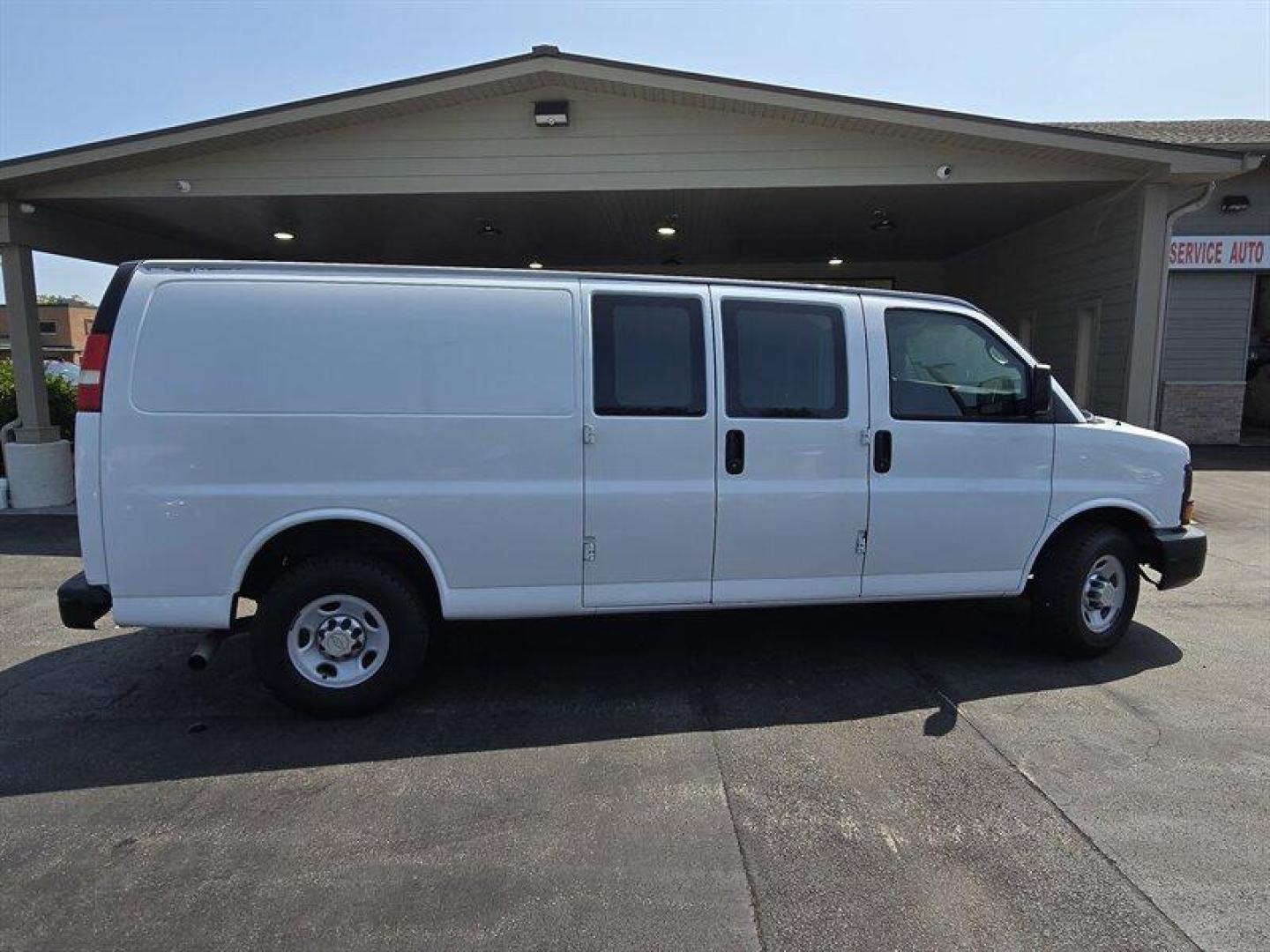 2012 Summit White Chevrolet Express Work Van Cargo (1GCZGUBG5C1) with an 6.0L Flex Fuel V8 323hp 373ft. lbs. engine, Automatic transmission, located at 25355 Eames Street, Channahon, IL, 60410, (815) 467-1807, 41.429108, -88.228432 - Photo#2