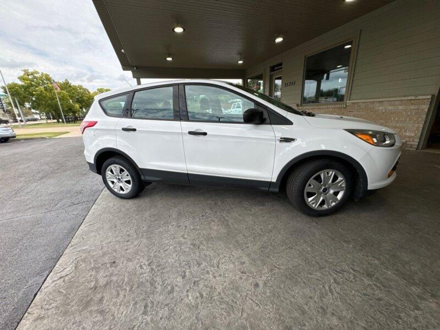 2015 Oxford White Ford Escape S (1FMCU0F76FU) with an Duratec 2.5L I4 168hp 170ft. lbs. engine, Automatic transmission, located at 25355 Eames Street, Channahon, IL, 60410, (815) 467-1807, 41.429108, -88.228432 - Introducing the 2015 Ford Escape S, a compact SUV that's more than just a pretty face. This baby is powered by a Duratec 2.5L I4 engine that packs a punch with 168hp and 170ft. lbs. of torque. You know what that means? You'll be zipping around town like a superhero on a mission to save the day. But - Photo#1