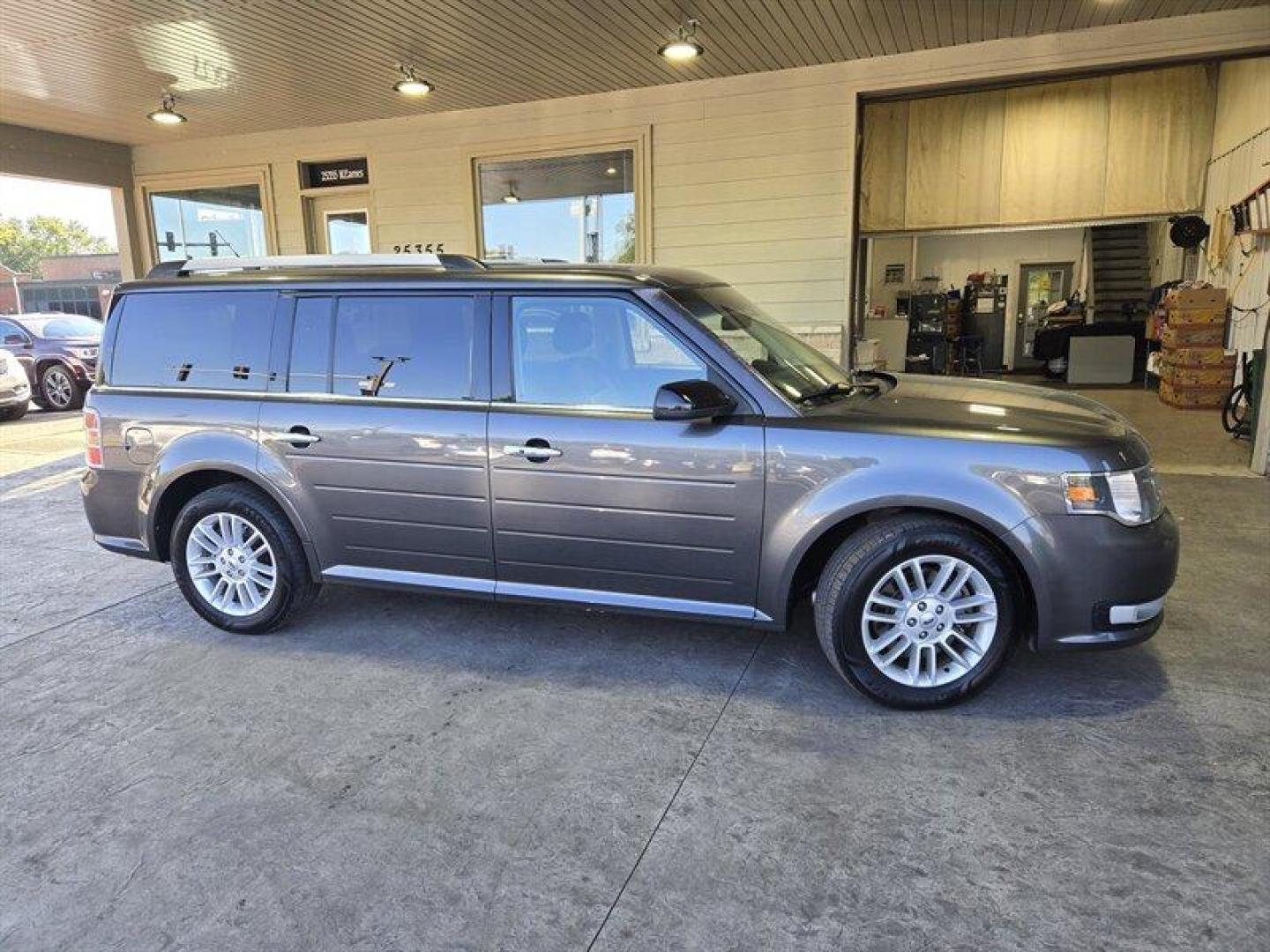 2018 Magnetic Ford Flex SEL (2FMGK5C87JB) with an 3.5L V6 287hp 254ft. lbs. engine, Automatic transmission, located at 25355 Eames Street, Channahon, IL, 60410, (815) 467-1807, 41.429108, -88.228432 - Introducing the 2018 Ford Flex SEL - the perfect blend of style, comfort, and power! This beauty is powered by a 3.5L V6 engine that packs a punch with 287 horsepower and 254 ft. lbs. of torque. And the best part? It comes with a factory default package of amazing features that will make your drivin - Photo#1