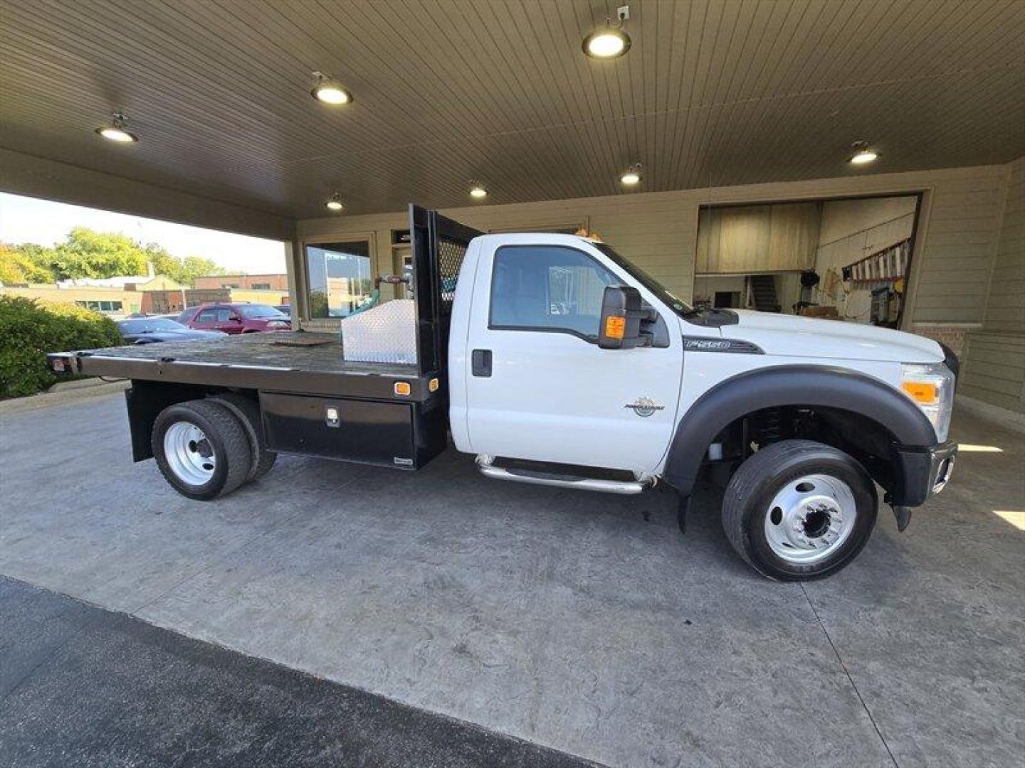 2016 White Ford F-550 DRW (1FDUF5GT5GE) with an 6.7 engine, Automatic transmission, located at 25355 Eames Street, Channahon, IL, 60410, (815) 467-1807, 41.429108, -88.228432 - ** 11 FOOT KNAPHEIDE FLAT BED WITH FUEL TANK. ** Introducing a 2016 Ford F-550, a powerful workhorse with a 6.7 engine that delivers exceptional performance. This vehicle is in excellent overall condition, making it a reliable choice for anyone in need of a dependable truck. The exterior of this F- - Photo#1