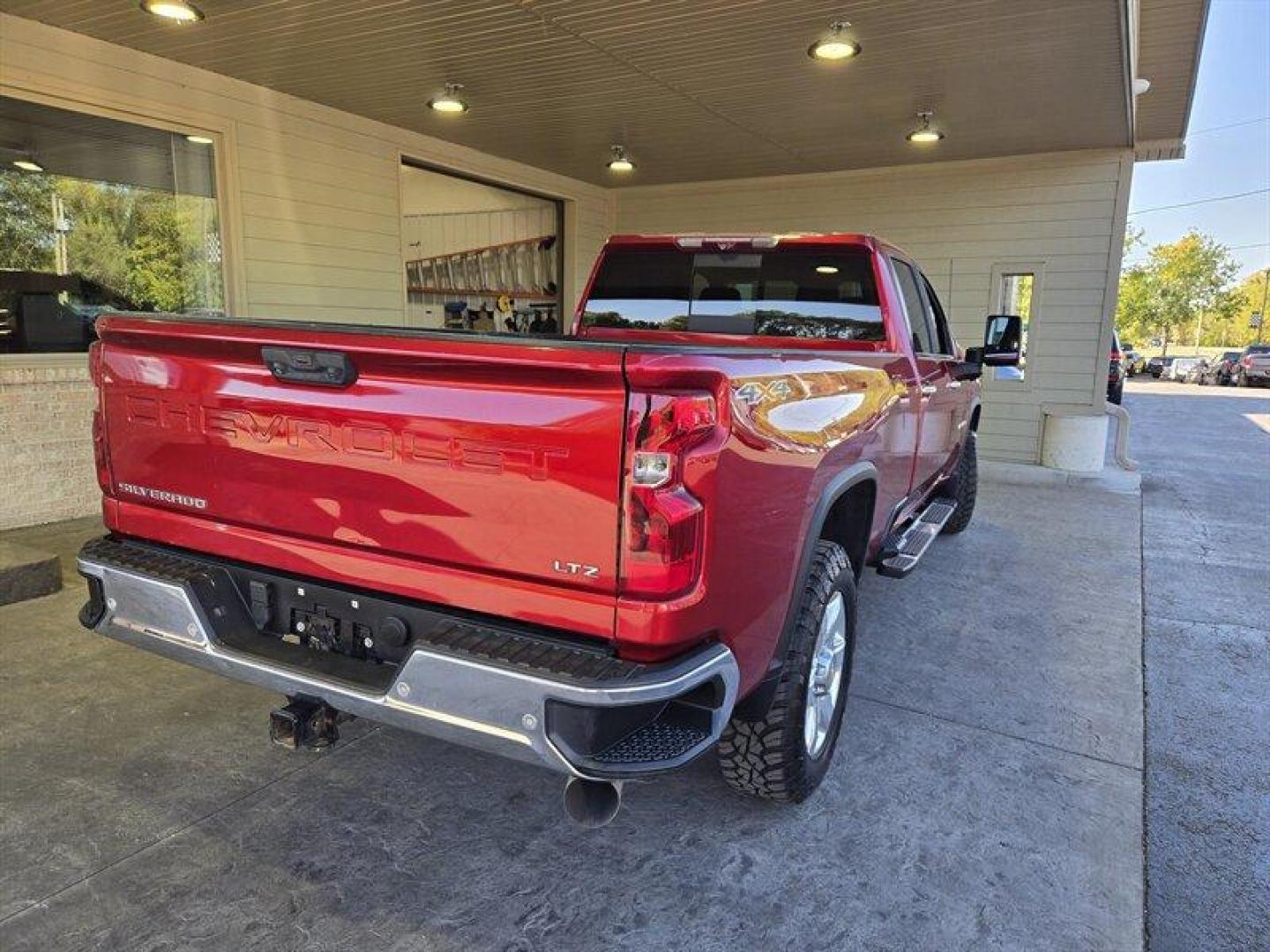 2021 Red Hot Chevrolet Silverado 3500 LTZ (1GC4YUEY8MF) with an Duramax 6.6L Biodiesel Turbo V8 445hp 910ft. lbs. engine, Automatic transmission, located at 25355 Eames Street, Channahon, IL, 60410, (815) 467-1807, 41.429108, -88.228432 - Oh, baby, buckle up and get ready to experience the ultimate trucking experience with the 2021 Chevrolet Silverado 3500 LTZ. This beast is powered by a Duramax 6.6L Biodiesel Turbo V8 engine that delivers a whopping 445hp and 910ft. lbs. of torque - that's more than enough power to conquer any terra - Photo#4