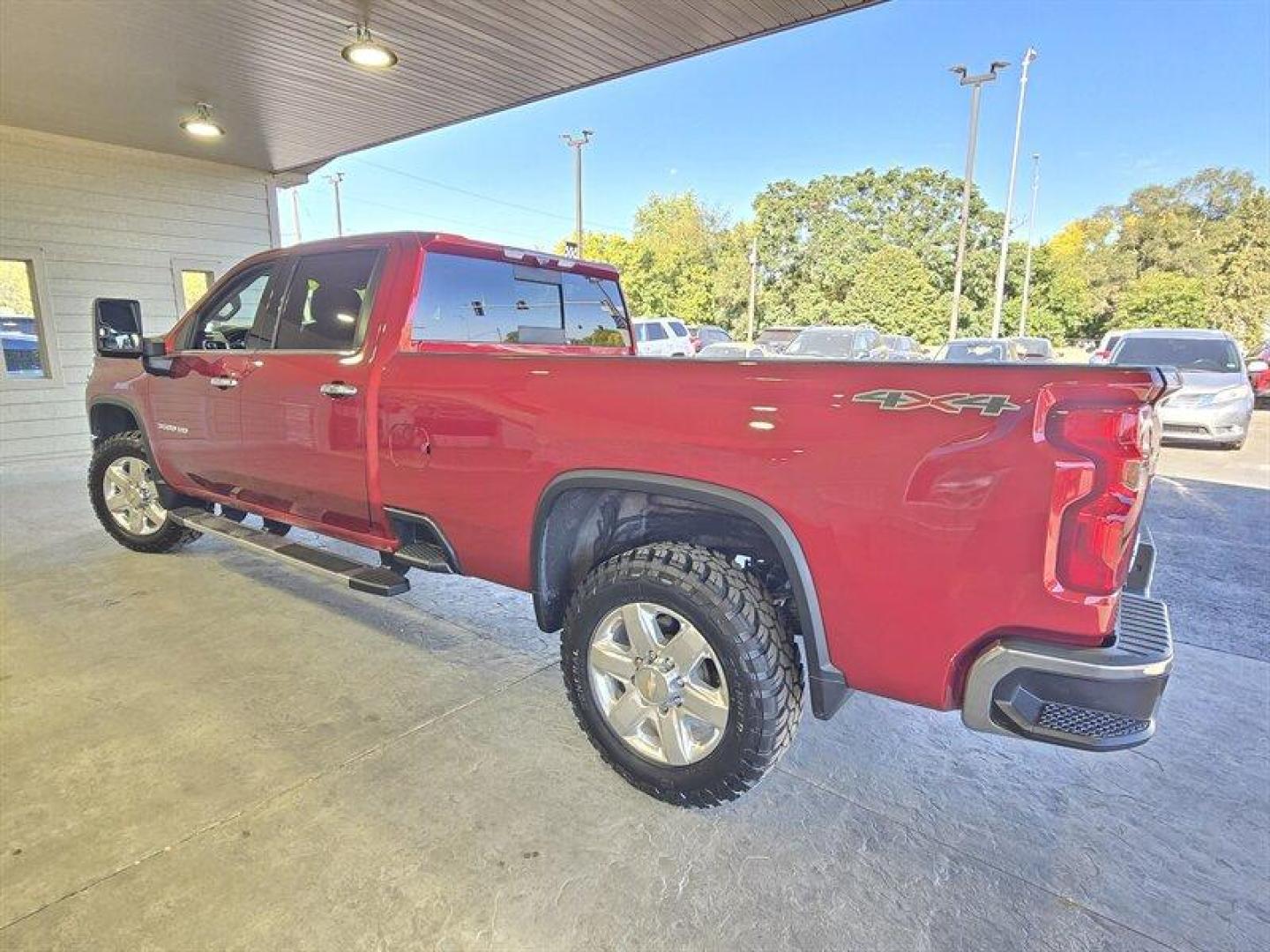 2021 Red Hot Chevrolet Silverado 3500 LTZ (1GC4YUEY8MF) with an Duramax 6.6L Biodiesel Turbo V8 445hp 910ft. lbs. engine, Automatic transmission, located at 25355 Eames Street, Channahon, IL, 60410, (815) 467-1807, 41.429108, -88.228432 - Oh, baby, buckle up and get ready to experience the ultimate trucking experience with the 2021 Chevrolet Silverado 3500 LTZ. This beast is powered by a Duramax 6.6L Biodiesel Turbo V8 engine that delivers a whopping 445hp and 910ft. lbs. of torque - that's more than enough power to conquer any terra - Photo#7