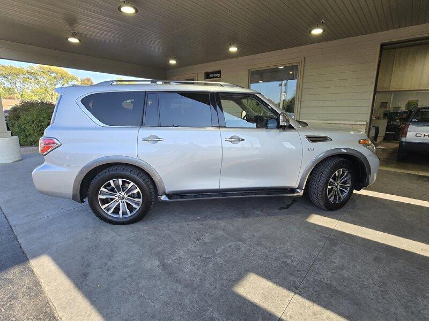 2019 Brilliant Silver Metallic Nissan Armada SL (JN8AY2NC0KX) with an 5.6L V8 390hp 394ft. lbs. engine, Automatic transmission, located at 25355 Eames Street, Channahon, IL, 60410, (815) 467-1807, 41.429108, -88.228432 - Introducing the 2019 Nissan Armada SV, a luxurious and powerful SUV that will take your driving experience to new heights! With its robust 5.6L V8 engine, producing a staggering 390 horsepower and 394 ft-lbs of torque, this vehicle is a true force to be reckoned with. But the Nissan Armada SV isn' - Photo#4