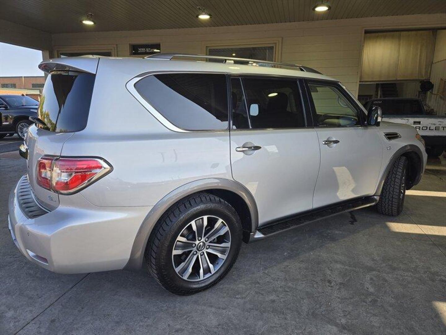 2019 Brilliant Silver Metallic Nissan Armada SL (JN8AY2NC0KX) with an 5.6L V8 390hp 394ft. lbs. engine, Automatic transmission, located at 25355 Eames Street, Channahon, IL, 60410, (815) 467-1807, 41.429108, -88.228432 - Introducing the 2019 Nissan Armada SV, a luxurious and powerful SUV that will take your driving experience to new heights! With its robust 5.6L V8 engine, producing a staggering 390 horsepower and 394 ft-lbs of torque, this vehicle is a true force to be reckoned with. But the Nissan Armada SV isn' - Photo#5