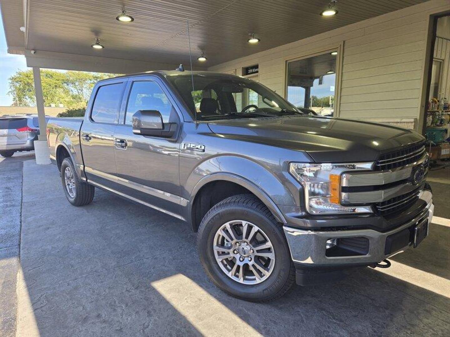 2019 Agate Black Ford F-150 Lariat (1FTEW1EP8KF) with an EcoBoost 2.7L Twin Turbo V6 325hp 400ft. lbs. engine, Automatic transmission, located at 25355 Eames Street, Channahon, IL, 60410, (815) 467-1807, 41.429108, -88.228432 - Oh boy, do we have a truck for you! Feast your eyes on the 2019 Ford F-150 Lariat, powered by an EcoBoost 2.7L Twin Turbo V6 engine that packs a punch with 325 horses and 400 foot-pounds of torque. This baby can haul just about anything you throw at it! Let's talk about the features, shall we? The - Photo#0