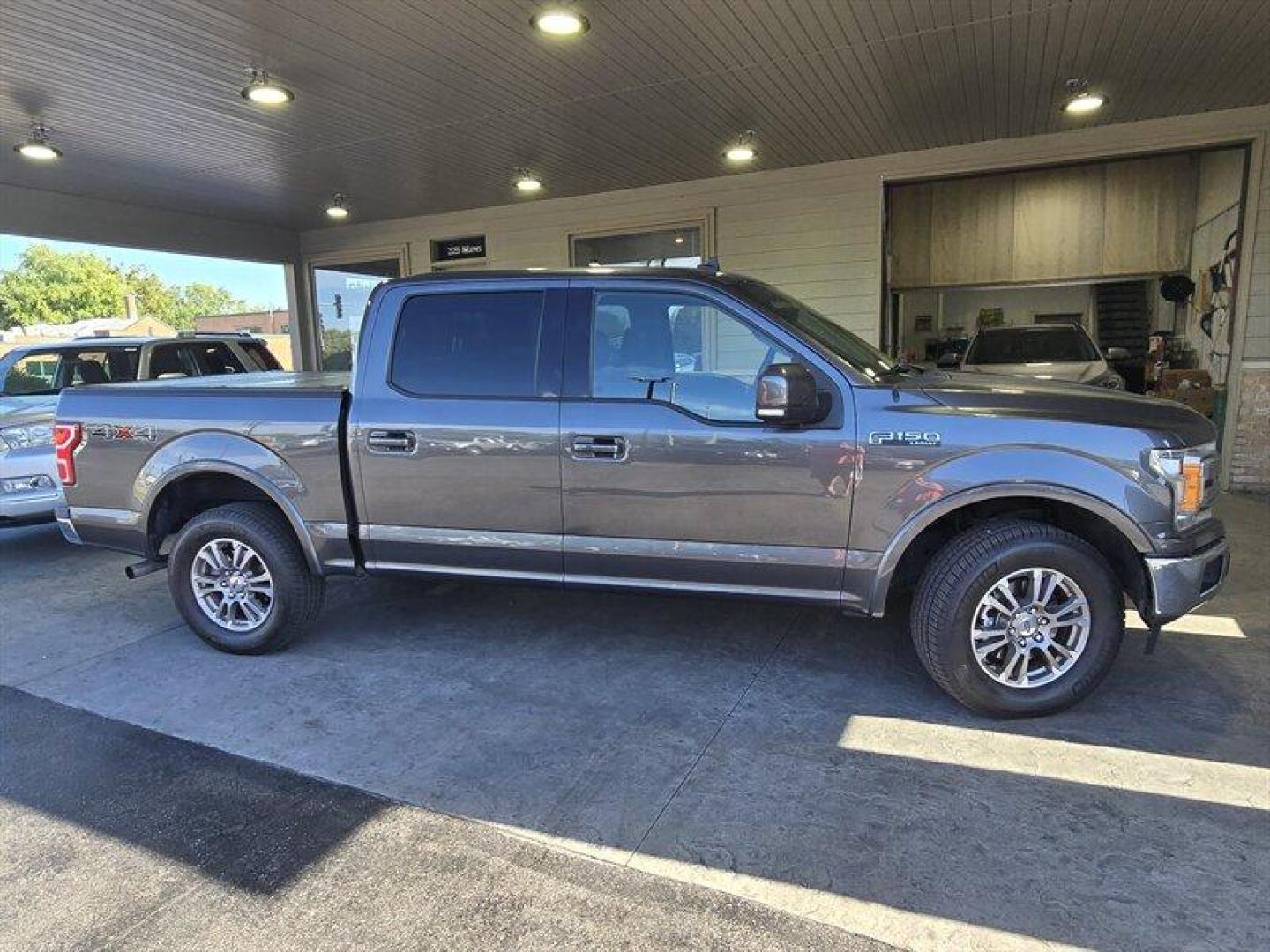 2019 Agate Black Ford F-150 Lariat (1FTEW1EP8KF) with an EcoBoost 2.7L Twin Turbo V6 325hp 400ft. lbs. engine, Automatic transmission, located at 25355 Eames Street, Channahon, IL, 60410, (815) 467-1807, 41.429108, -88.228432 - Oh boy, do we have a truck for you! Feast your eyes on the 2019 Ford F-150 Lariat, powered by an EcoBoost 2.7L Twin Turbo V6 engine that packs a punch with 325 horses and 400 foot-pounds of torque. This baby can haul just about anything you throw at it! Let's talk about the features, shall we? The - Photo#2