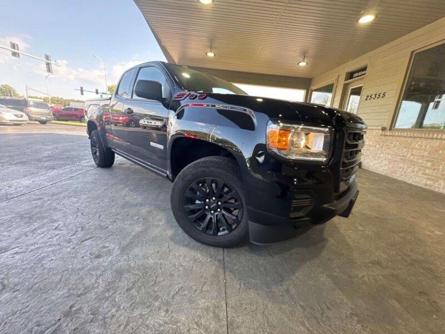 2022 Onyx Black GMC Canyon Elevation Standard (1GTH6BENXN1) with an 3.6L V6 308hp 275ft. lbs. engine, Automatic transmission, located at 25355 Eames Street, Channahon, IL, 60410, (815) 467-1807, 41.429108, -88.228432 - Introducing the all-new 2022 GMC Canyon Elevation Standard, a powerful mid-size truck that's perfect for both work and play. This vehicle is equipped with a 3.6L V6 engine that delivers an impressive 308 horsepower and 275 ft-lbs of torque, making it one of the most capable trucks in its class. The - Photo#0