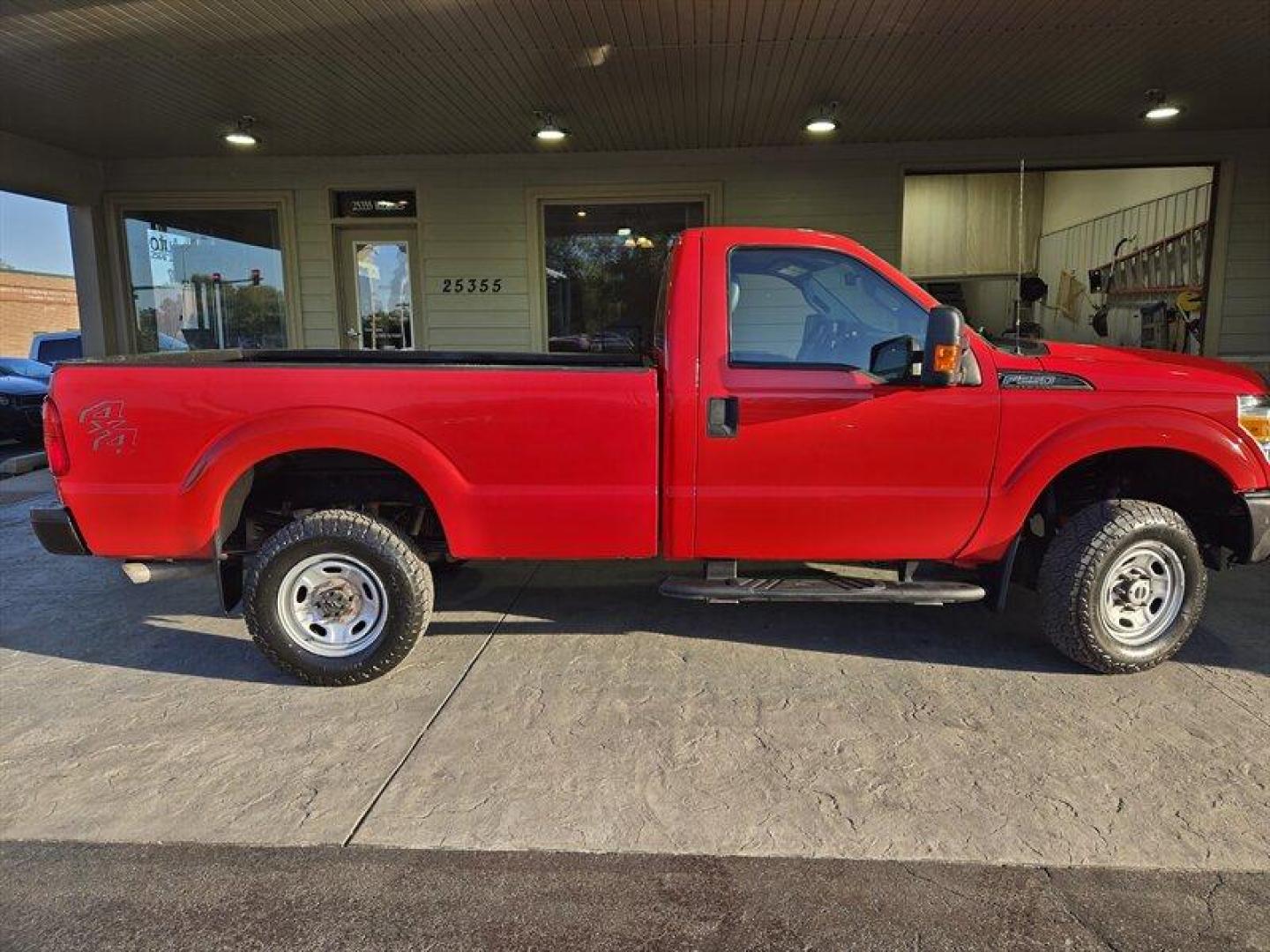 2016 Race Red Ford F-250 XL (1FTBF2B68GE) with an 6.2L Flex Fuel V8 385hp 405ft. lbs. engine, Automatic transmission, located at 25355 Eames Street, Channahon, IL, 60410, (815) 467-1807, 41.429108, -88.228432 - Introducing the 2016 Ford F-250 Super Duty XL, a powerful workhorse designed for tough jobs. Equipped with a 6.2L Flex Fuel V8 engine, this truck delivers a whopping 385 horsepower and 405 ft. lbs. of torque, making it capable of handling heavy loads with ease. The exterior of this truck is finish - Photo#2