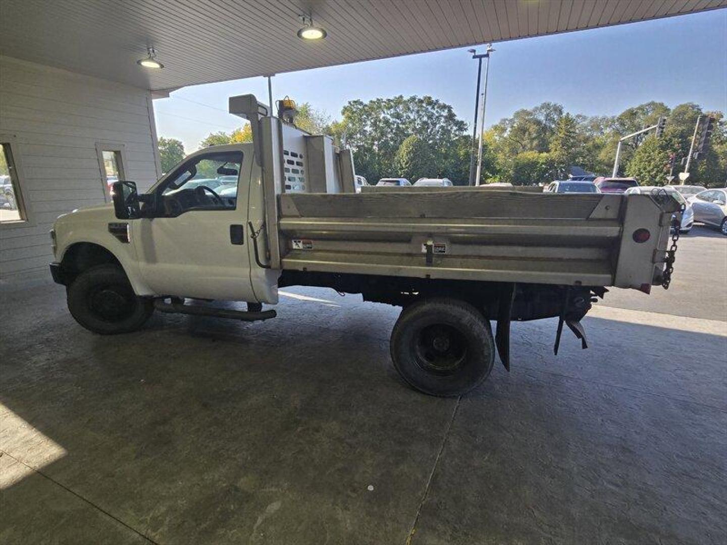 2008 White Ford F-350 DRW (1FDWF37R48E) with an 6.4 engine, located at 25355 Eames Street, Channahon, IL, 60410, (815) 467-1807, 41.429108, -88.228432 - ** REBUILT TITLE, HENDERSON 9 FOOT ALUMINUM DUMP BODY, PTO. ** Looking for a powerful and reliable pickup truck? Check out this 2008 Ford F-350 DRW! This truck is powered by a 6.4 engine, offering plenty of horsepower and torque for all your hauling needs. With under 50,000 miles on the odometer, t - Photo#6