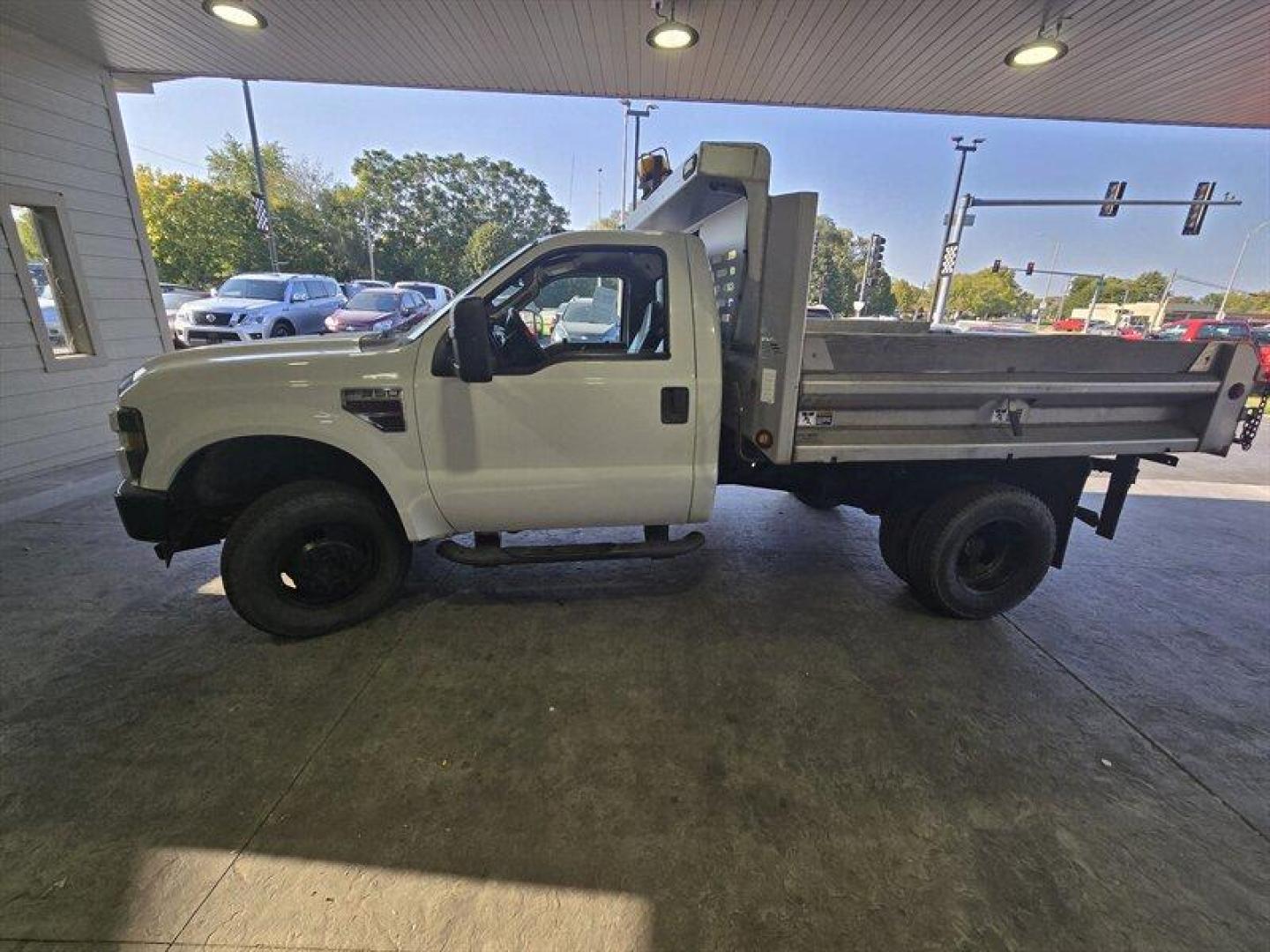 2008 White Ford F-350 DRW (1FDWF37R48E) with an 6.4 engine, located at 25355 Eames Street, Channahon, IL, 60410, (815) 467-1807, 41.429108, -88.228432 - ** REBUILT TITLE, HENDERSON 9 FOOT ALUMINUM DUMP BODY, PTO. ** Looking for a powerful and reliable pickup truck? Check out this 2008 Ford F-350 DRW! This truck is powered by a 6.4 engine, offering plenty of horsepower and torque for all your hauling needs. With under 50,000 miles on the odometer, t - Photo#7