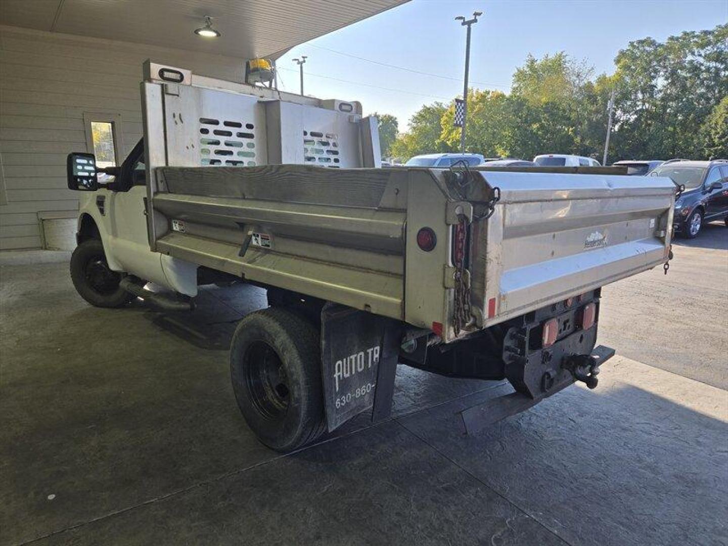 2008 White Ford F-350 DRW (1FDWF37R48E) with an 6.4 engine, located at 25355 Eames Street, Channahon, IL, 60410, (815) 467-1807, 41.429108, -88.228432 - ** REBUILT TITLE, HENDERSON 9 FOOT ALUMINUM DUMP BODY, PTO. ** Looking for a powerful and reliable pickup truck? Check out this 2008 Ford F-350 DRW! This truck is powered by a 6.4 engine, offering plenty of horsepower and torque for all your hauling needs. With under 50,000 miles on the odometer, t - Photo#5