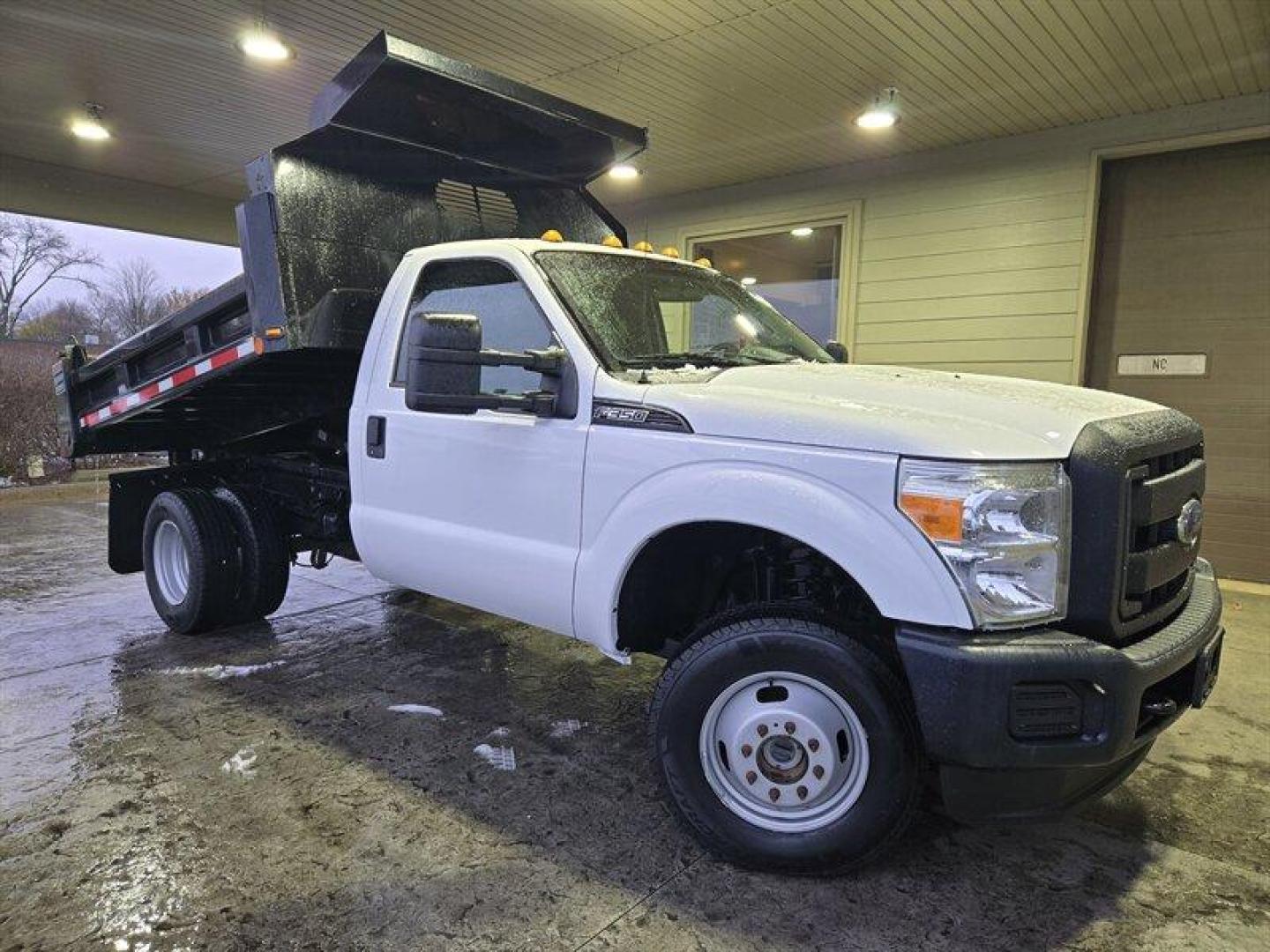 2015 White Ford F-350 XL DRW (1FDRF3H60FE) with an 6.2L Flex Fuel V8 385hp 405ft. lbs. engine, Automatic transmission, located at 25355 Eames Street, Channahon, IL, 60410, (815) 467-1807, 41.429108, -88.228432 - Just arrived will have more pictures after Service, Recon, and Detail. ** 9 Foot dump body, only 10,000 miles. ** Introducing the 2015 Ford F-350 Super Duty XL, a powerful and reliable pickup truck that can handle any job. This vehicle is powered by a 6.2L Flex Fuel V8 engine that delivers an impre - Photo#0