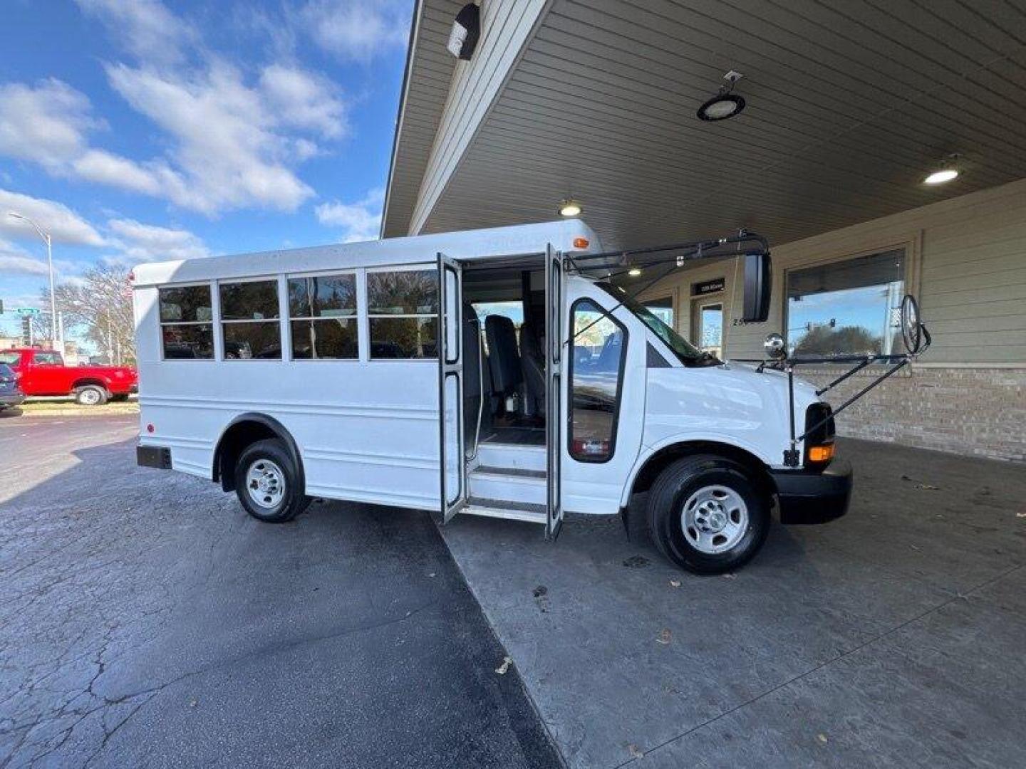 2008 White Chevrolet Express Work Van Cutaway (1GBHG31C981) with an 4.8 engine, Automatic transmission, located at 25355 Eames Street, Channahon, IL, 60410, (815) 467-1807, 41.429108, -88.228432 - 15 PASSENGER INCLUDING DRIVER BUS! 3 ROWS WITH CAR SEATS ANCHORS. 2 BELTS PER REAR SEATS. REAR HEAT. JUST SERVICED! - Photo#1