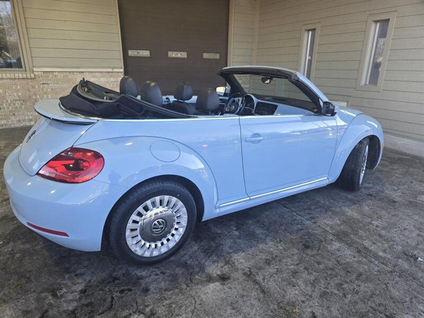 2015 Denim Blue Volkswagen Beetle Convertible 1.8T (3VW517AT5FM) with an 1.8L Turbo I4 170hp 184ft. lbs. PZEV engine, TipTronic transmission, located at 25355 Eames Street, Channahon, IL, 60410, (815) 467-1807, 41.429108, -88.228432 - Looking for a thrilling ride that combines style, performance, and efficiency? Look no further than the 2015 Volkswagen Beetle Convertible 1.8T PZEV! This powerhouse is equipped with a 1.8L Turbo I4 engine that delivers a jaw-dropping 170 horsepower and 184 foot-pounds of torque, giving you the powe - Photo#3