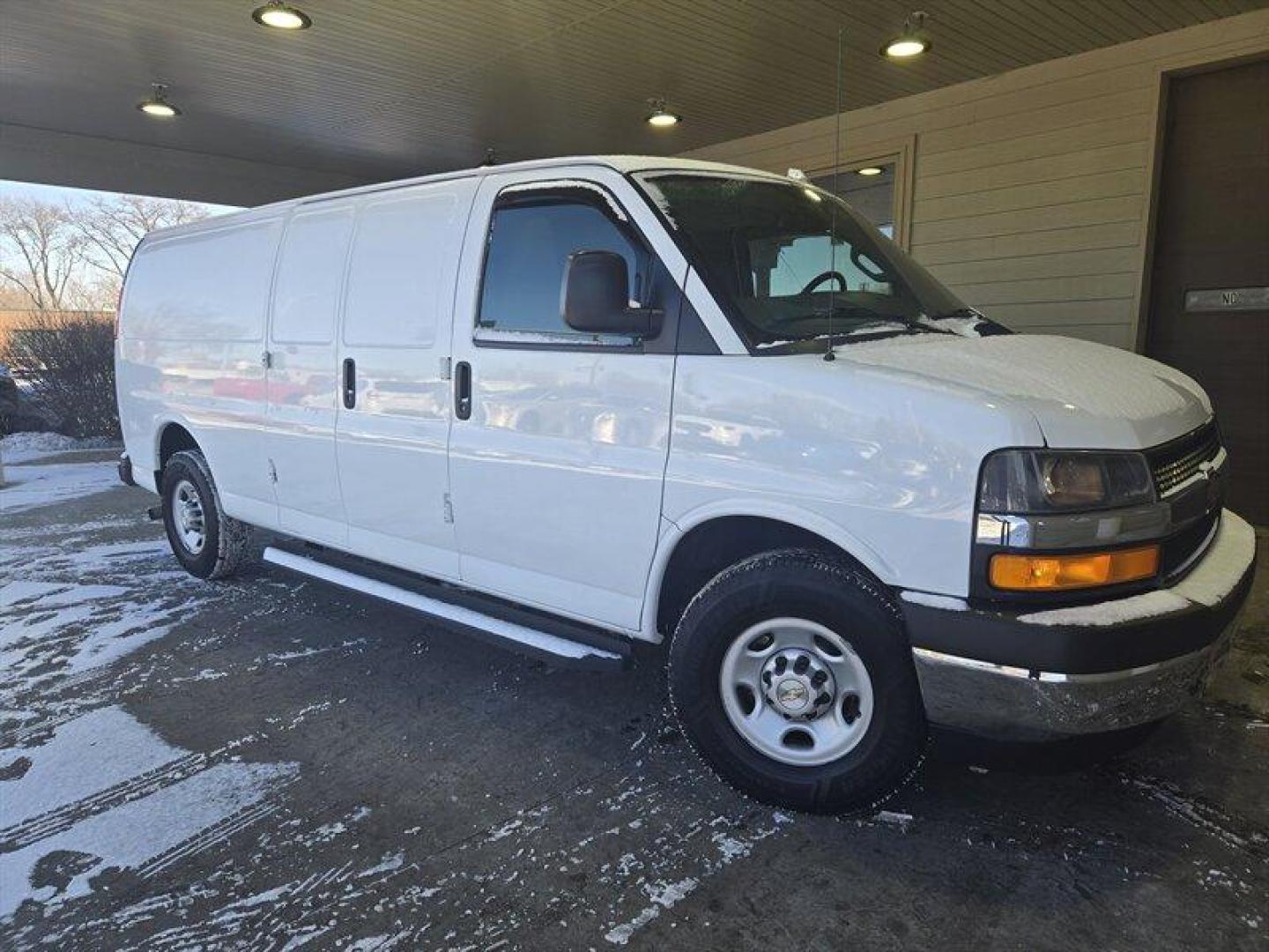 2021 Summit White Chevrolet Express Work Van Cargo (1GCWGBF7XM1) with an 6.6L V8 401hp 464ft. lbs. engine, Automatic transmission, located at 25355 Eames Street, Channahon, IL, 60410, (815) 467-1807, 41.429108, -88.228432 - Introducing the 2021 Chevrolet Express 2500, a versatile full-sized cargo van perfect for any commercial or personal use. This vehicle is powered by a robust 6.6L V8 engine, producing 401 horsepower and 464 foot-pounds of torque, providing ample power to tackle any job. The factory default feature - Photo#0