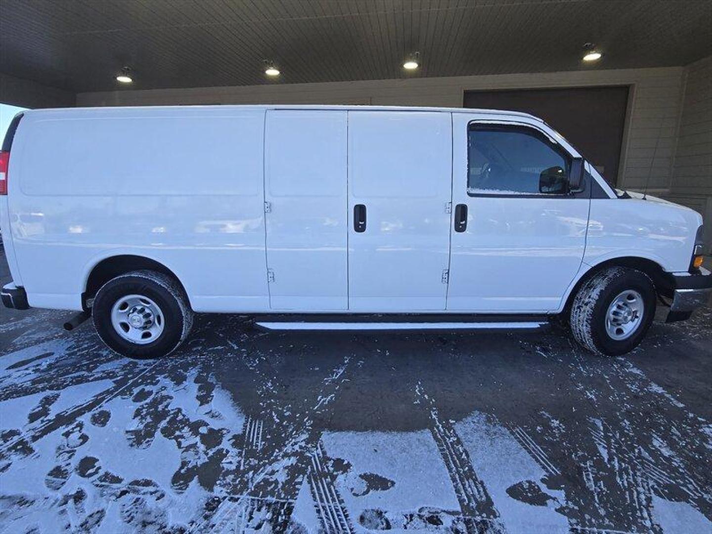 2021 Summit White Chevrolet Express Work Van Cargo (1GCWGBF7XM1) with an 6.6L V8 401hp 464ft. lbs. engine, Automatic transmission, located at 25355 Eames Street, Channahon, IL, 60410, (815) 467-1807, 41.429108, -88.228432 - Introducing the 2021 Chevrolet Express 2500, a versatile full-sized cargo van perfect for any commercial or personal use. This vehicle is powered by a robust 6.6L V8 engine, producing 401 horsepower and 464 foot-pounds of torque, providing ample power to tackle any job. The factory default feature - Photo#2