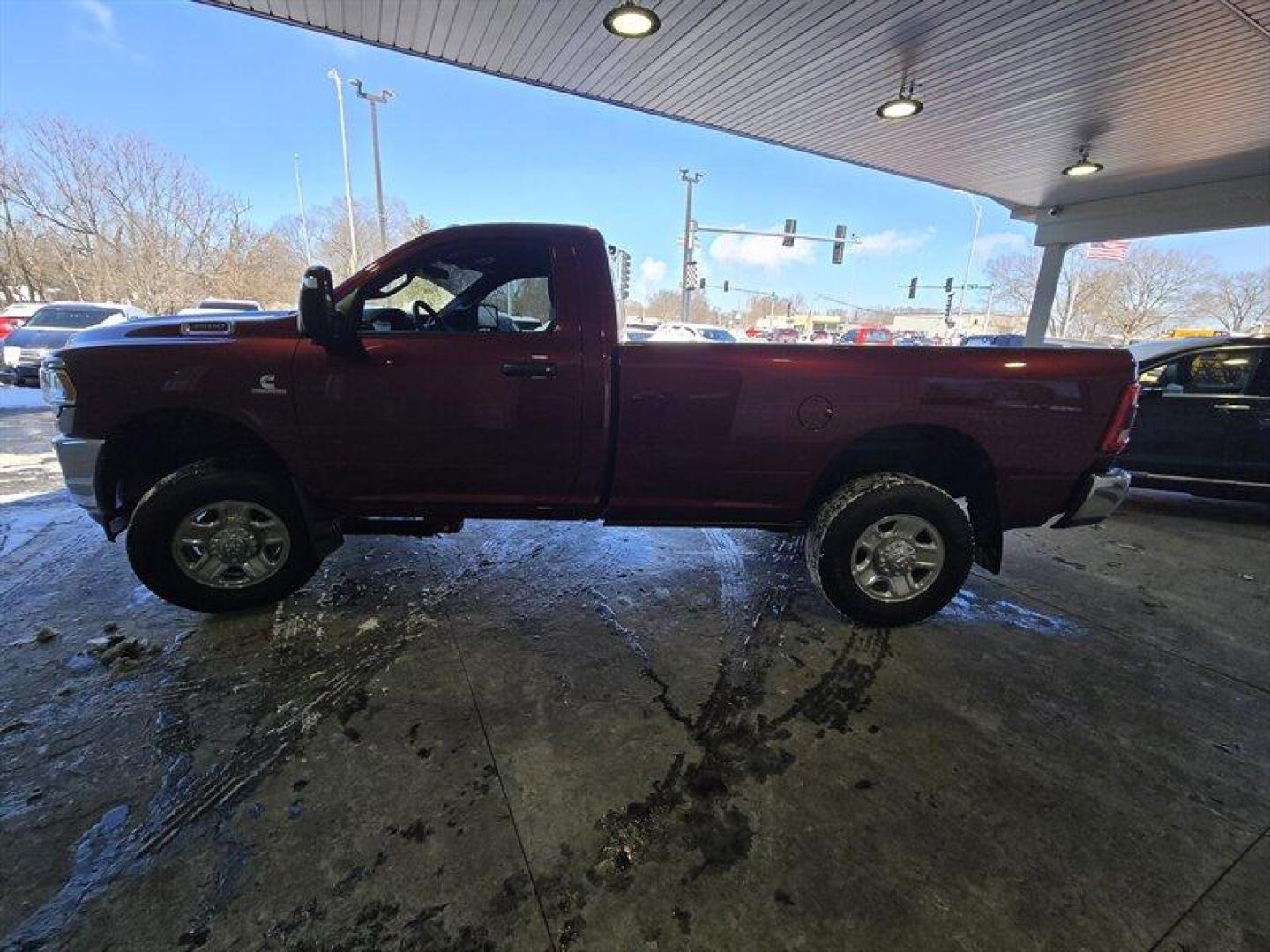 2023 Delmonico Red Pearl Coat RAM 3500 Tradesman (3C63R3AL6PG) with an Cummins 6.7L Diesel Turbo I6 370hp 850ft. lbs. engine, 6Speed Shiftable Au transmission, located at 25355 Eames Street, Channahon, IL, 60410, (815) 467-1807, 41.429108, -88.228432 - ** HARD TO FIND REG CAB 4X4 DIESEL, TONS OF AFTERMARKET UPGRADES. ** Presenting the 2023 RAM 3500 Tradesman in striking Delmonico Red Pearl Coat exterior paint and a refined Black interior. This robust truck is equipped with a formidable Cummins 6.7L Diesel Turbo I6 engine, delivering 370hp and an i - Photo#9