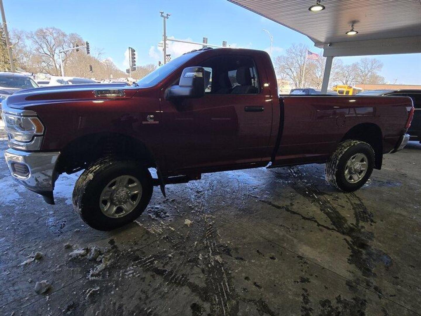 2023 Delmonico Red Pearl Coat RAM 3500 Tradesman (3C63R3AL6PG) with an Cummins 6.7L Diesel Turbo I6 370hp 850ft. lbs. engine, 6Speed Shiftable Au transmission, located at 25355 Eames Street, Channahon, IL, 60410, (815) 467-1807, 41.429108, -88.228432 - ** HARD TO FIND REG CAB 4X4 DIESEL, TONS OF AFTERMARKET UPGRADES. ** Presenting the 2023 RAM 3500 Tradesman in striking Delmonico Red Pearl Coat exterior paint and a refined Black interior. This robust truck is equipped with a formidable Cummins 6.7L Diesel Turbo I6 engine, delivering 370hp and an i - Photo#10