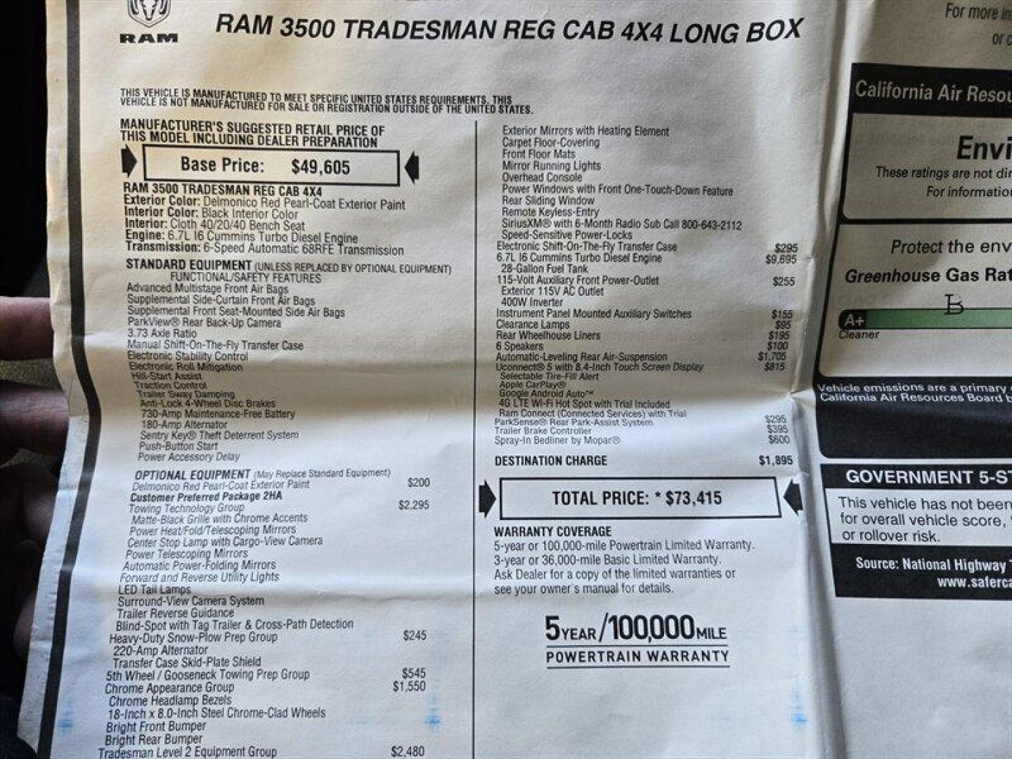 2023 Delmonico Red Pearl Coat RAM 3500 Tradesman (3C63R3AL6PG) with an Cummins 6.7L Diesel Turbo I6 370hp 850ft. lbs. engine, 6Speed Shiftable Au transmission, located at 25355 Eames Street, Channahon, IL, 60410, (815) 467-1807, 41.429108, -88.228432 - ** HARD TO FIND REG CAB 4X4 DIESEL, TONS OF AFTERMARKET UPGRADES. ** Presenting the 2023 RAM 3500 Tradesman in striking Delmonico Red Pearl Coat exterior paint and a refined Black interior. This robust truck is equipped with a formidable Cummins 6.7L Diesel Turbo I6 engine, delivering 370hp and an i - Photo#32